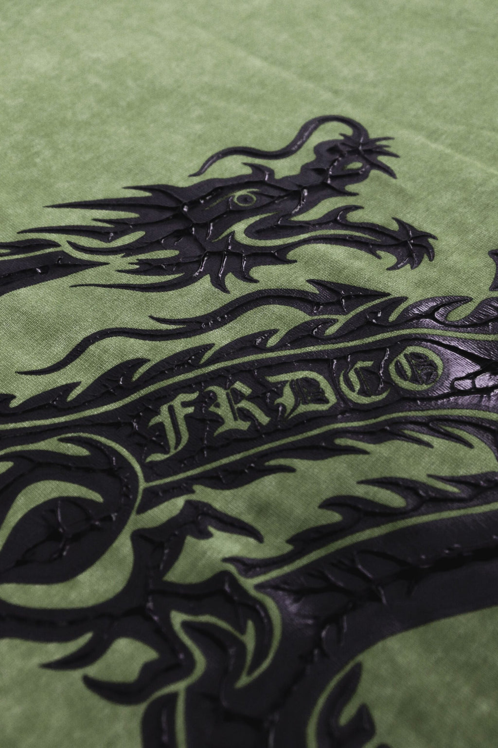 Dark Dragon Stoned Wash Tee Green