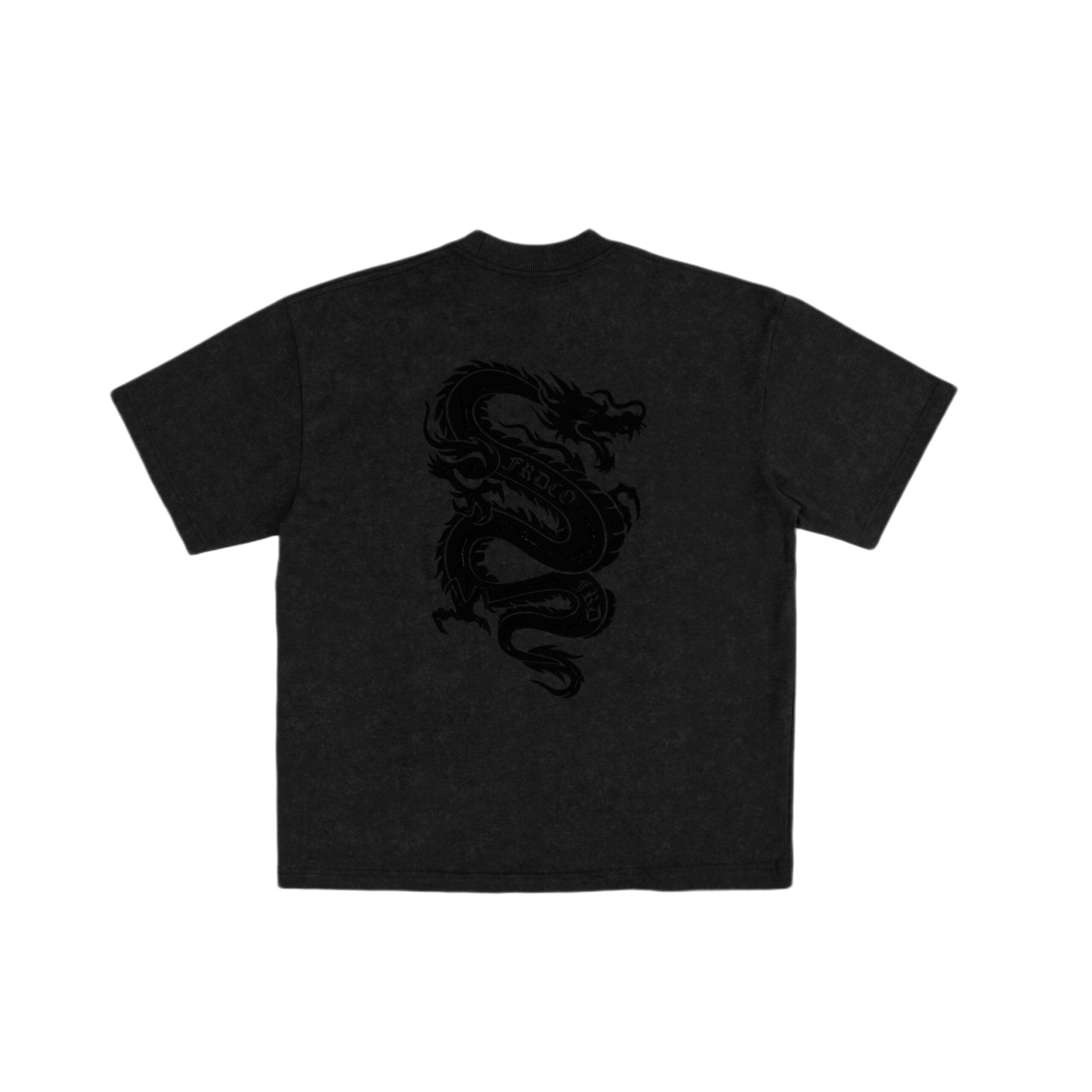 Dark Dragon Stoned Wash Tee Black