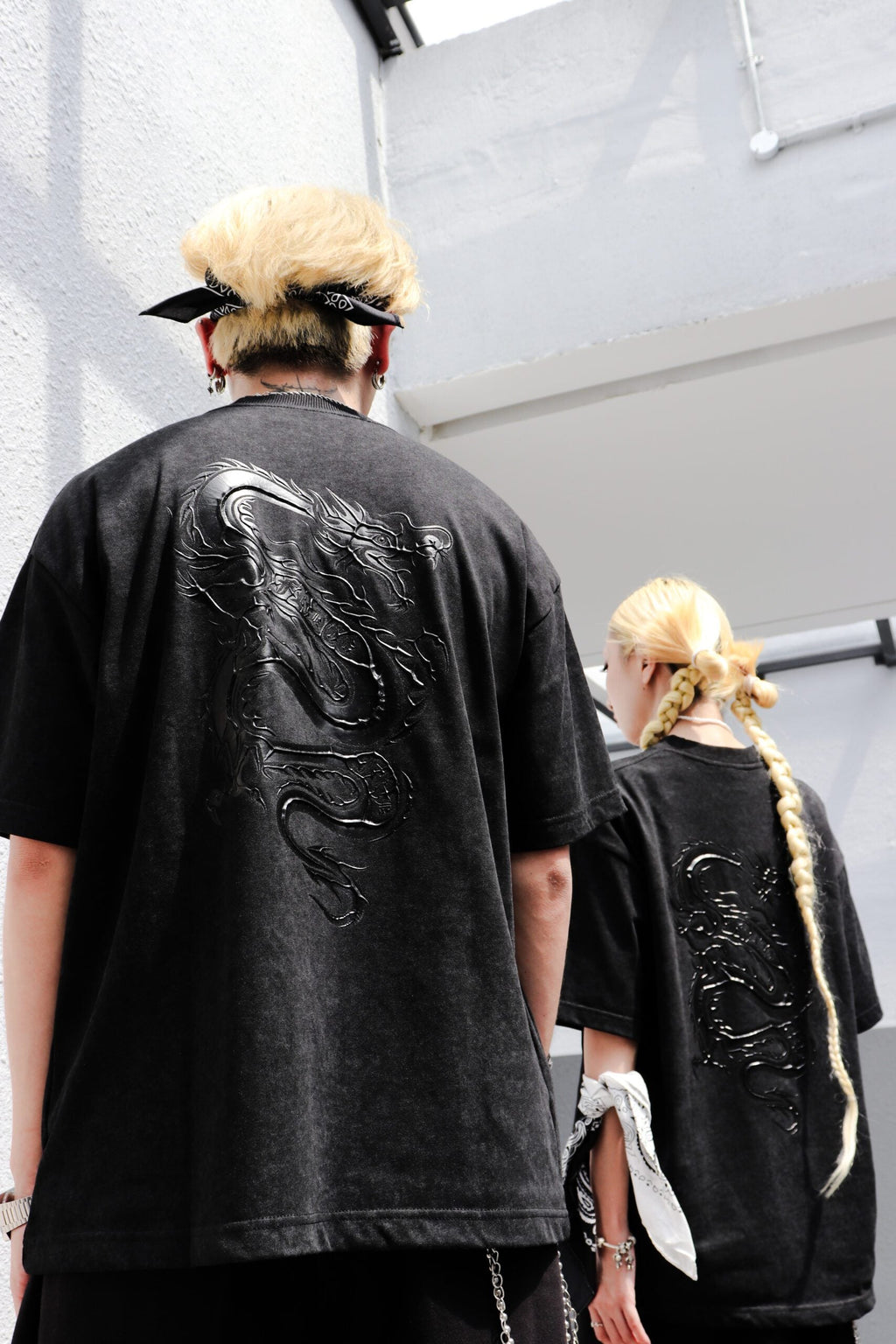 Dark Dragon Stoned Wash Tee Black