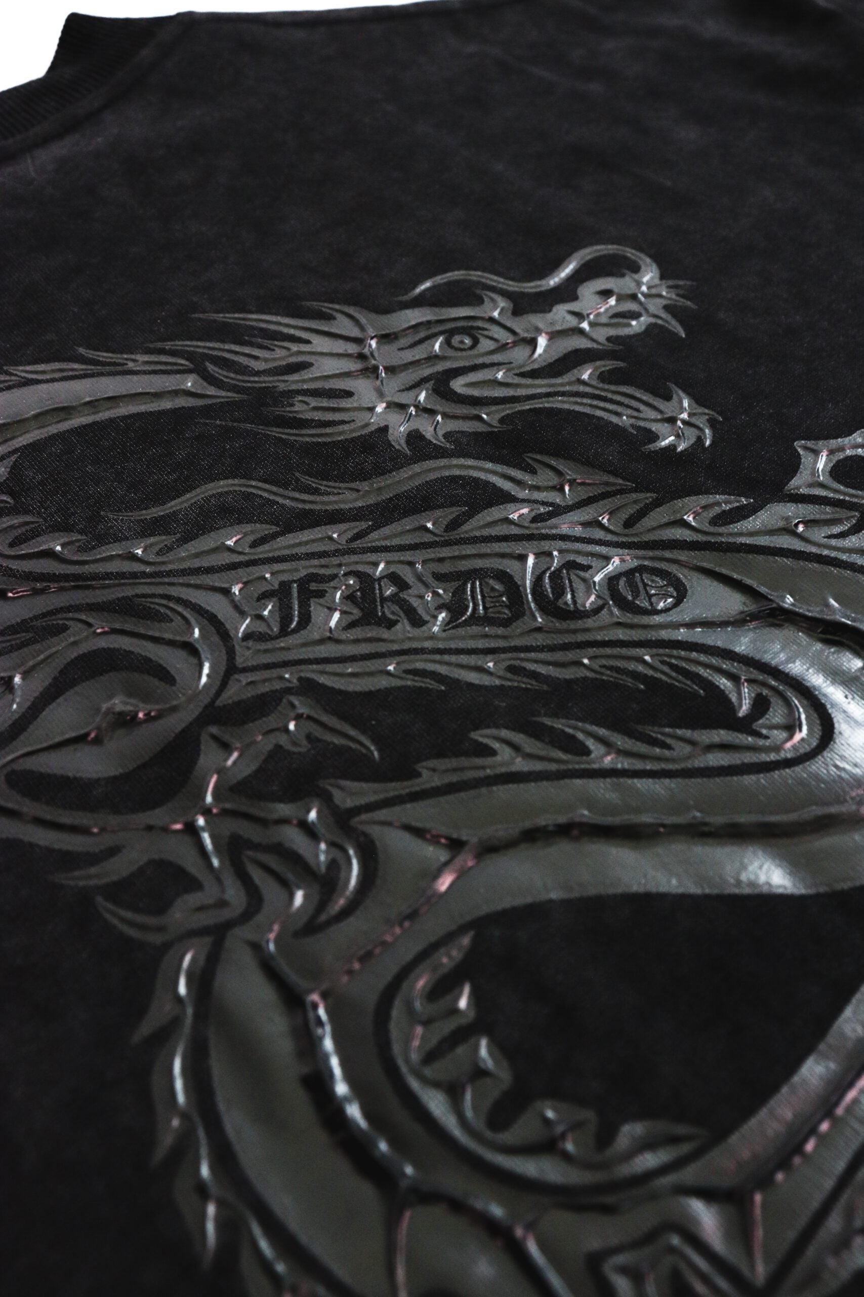 Dark Dragon Stoned Wash Tee Black
