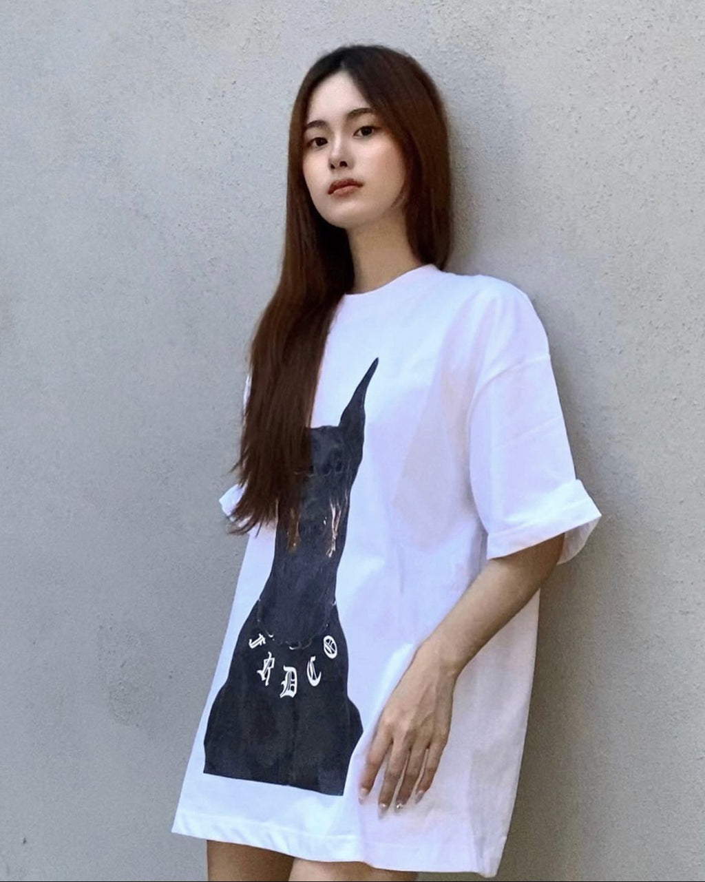 Dog Head Logo Tee White