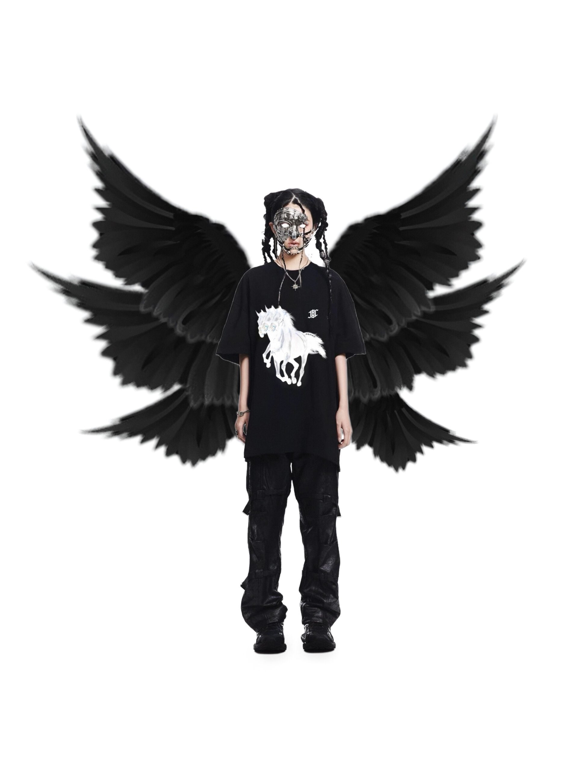 Ghost Horse Logo Tee Black