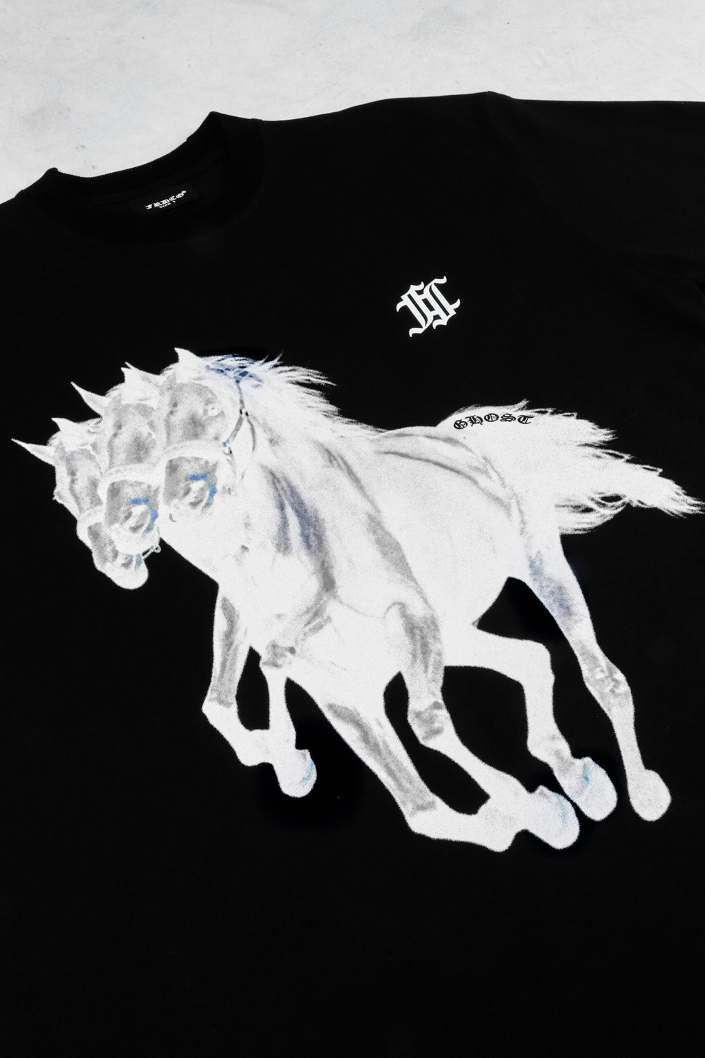 Ghost Horse Logo Tee Black