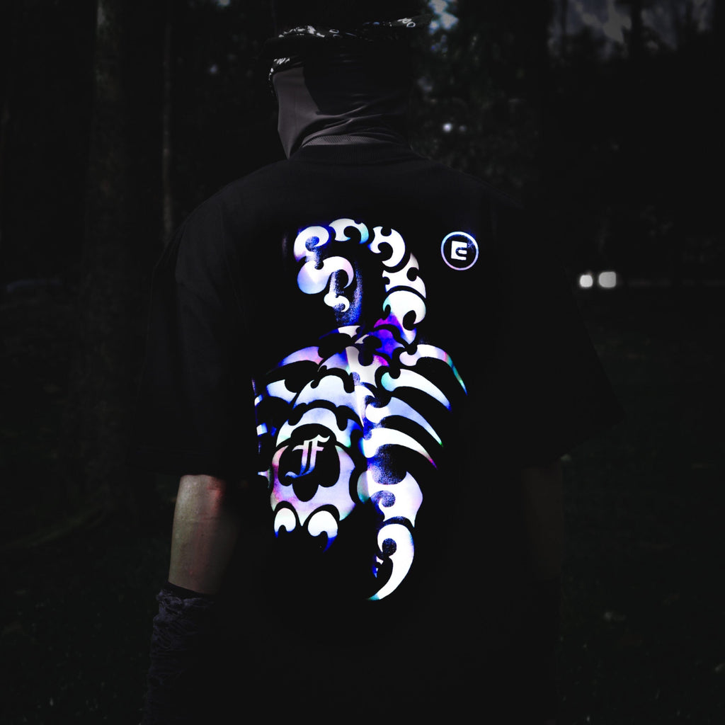 FRDCO X ENDLESS : Reflective Scorpion Tee Black