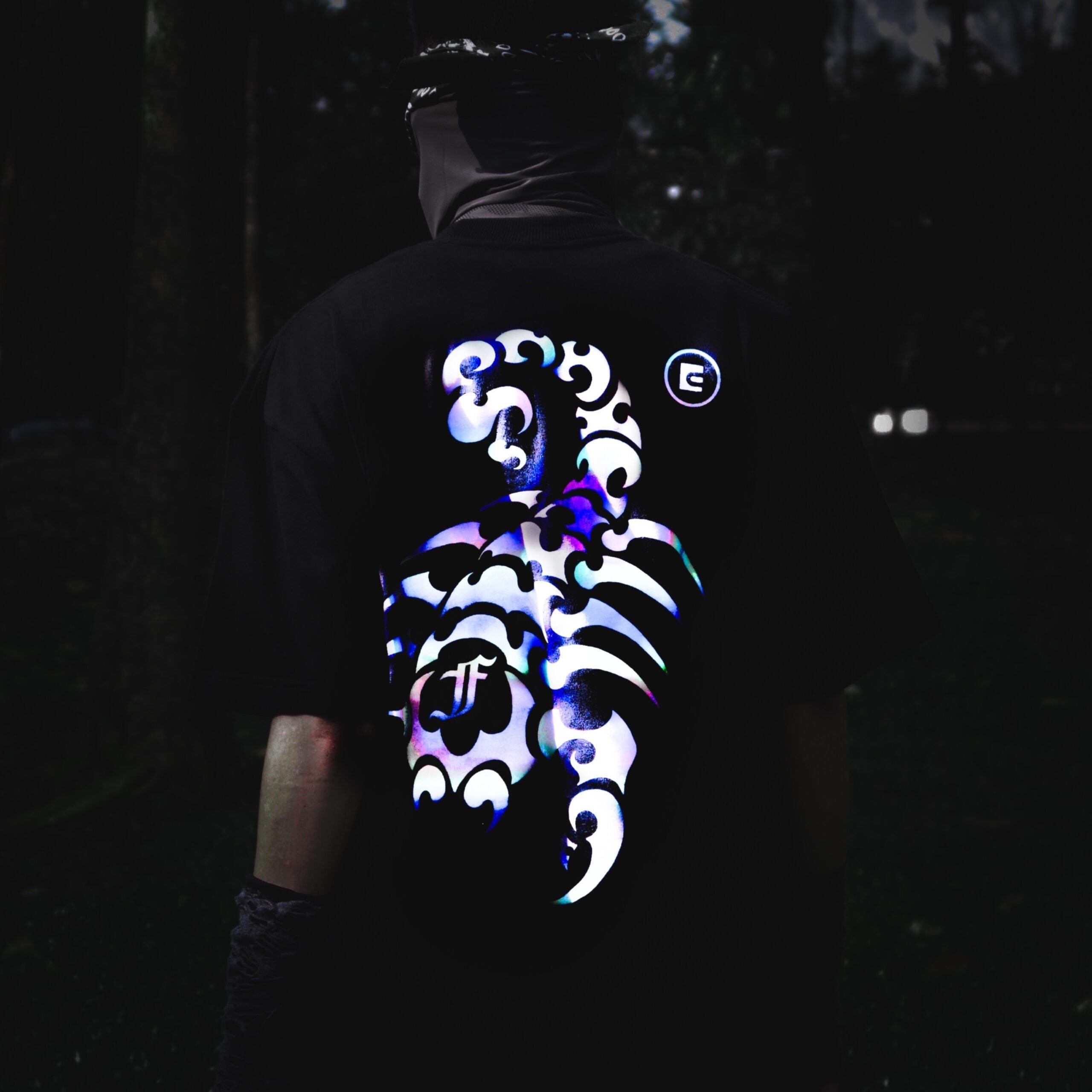 FRDCO X ENDLESS : Reflective Scorpion Tee Black
