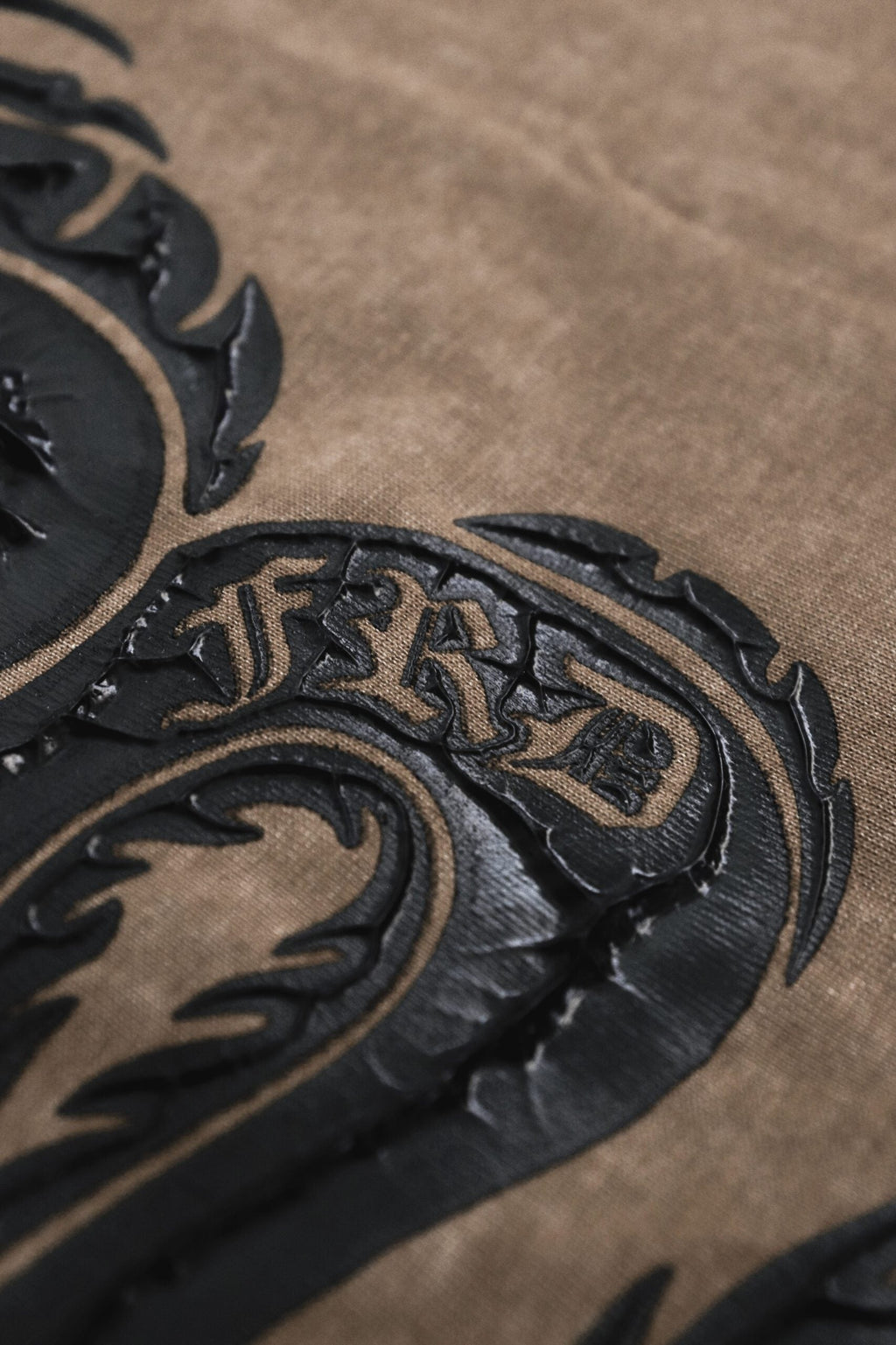 Dark Dragon Stoned Wash Tee Brown