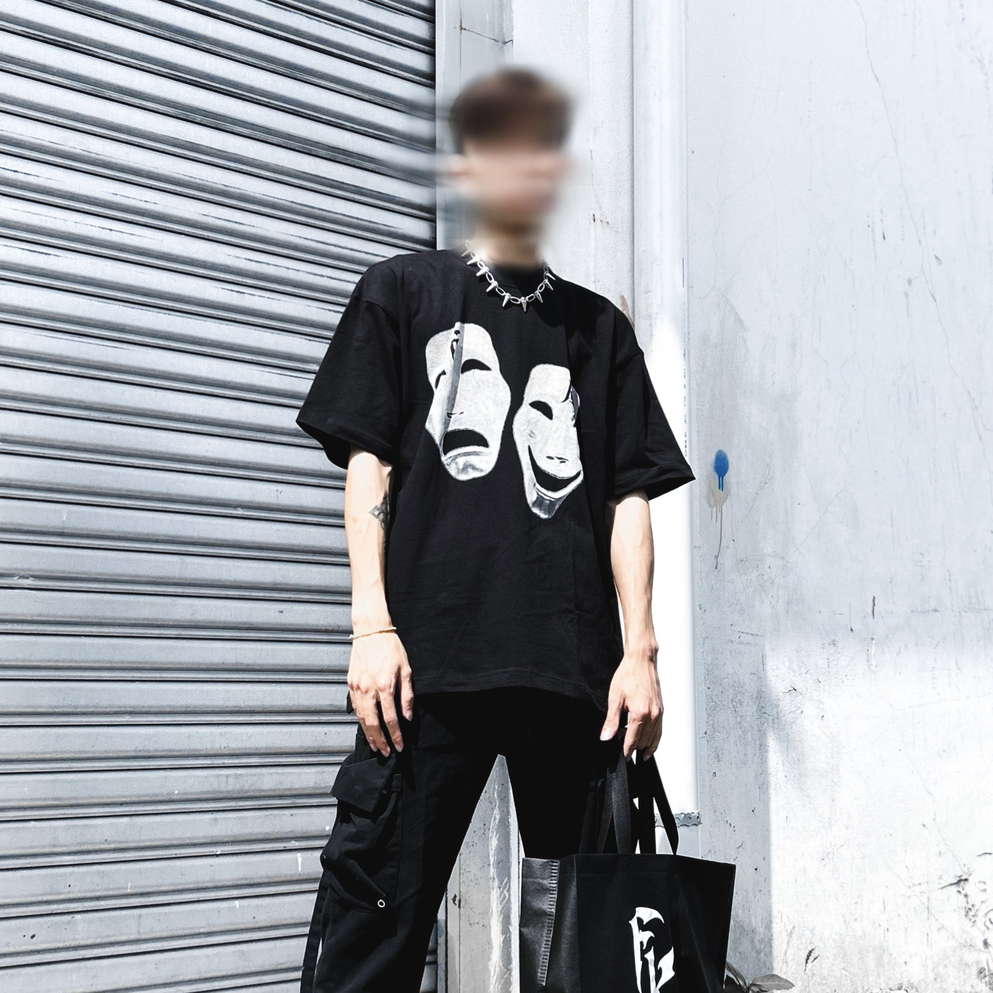S23 Two Face Logo Tee Black
