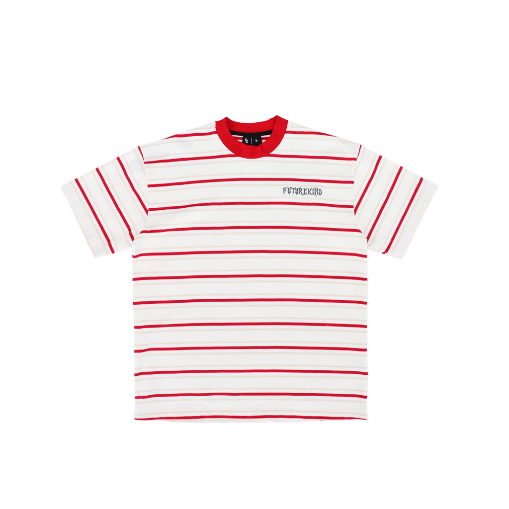 Social Test Stripes Tee Red