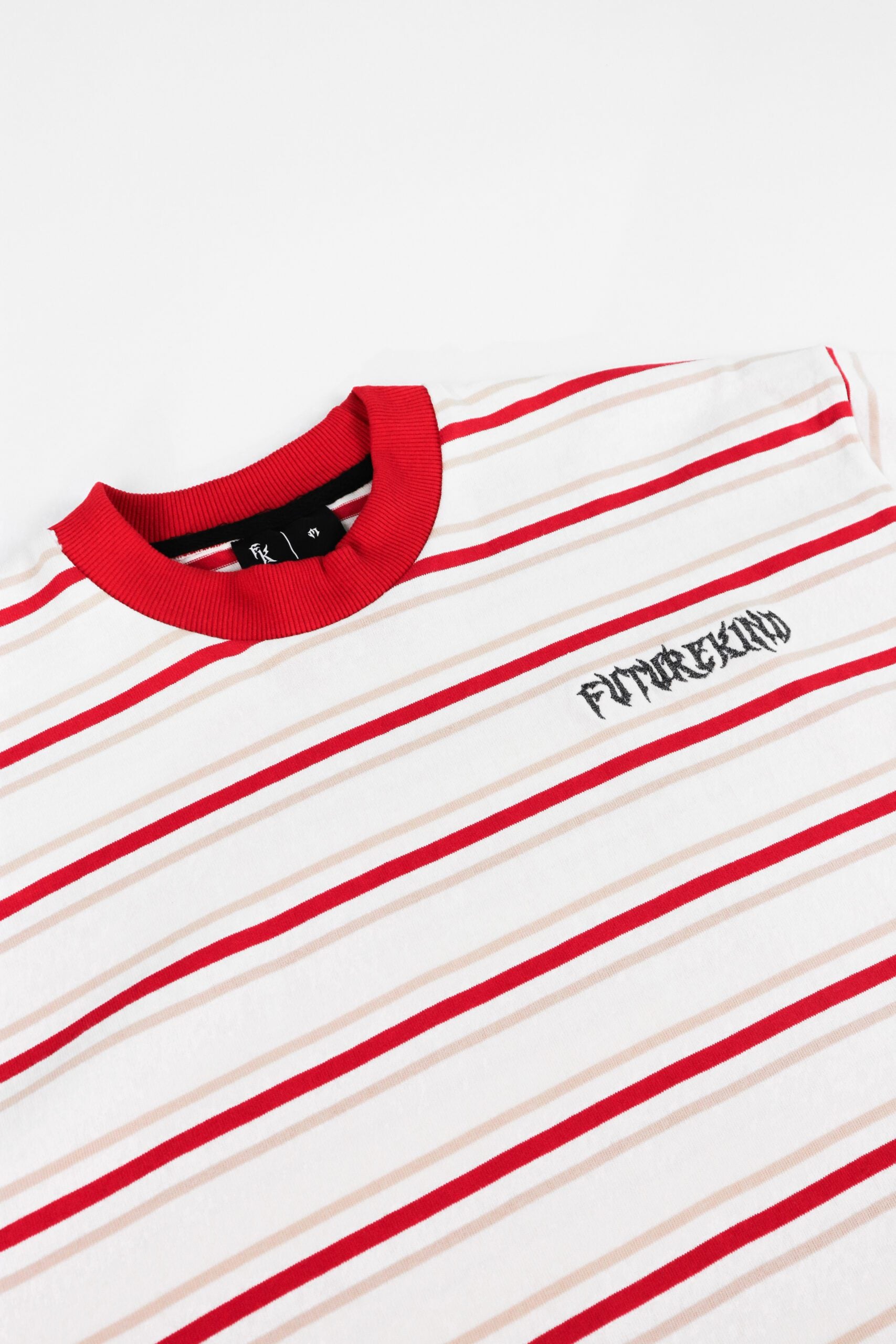 Social Test Stripes Tee Red