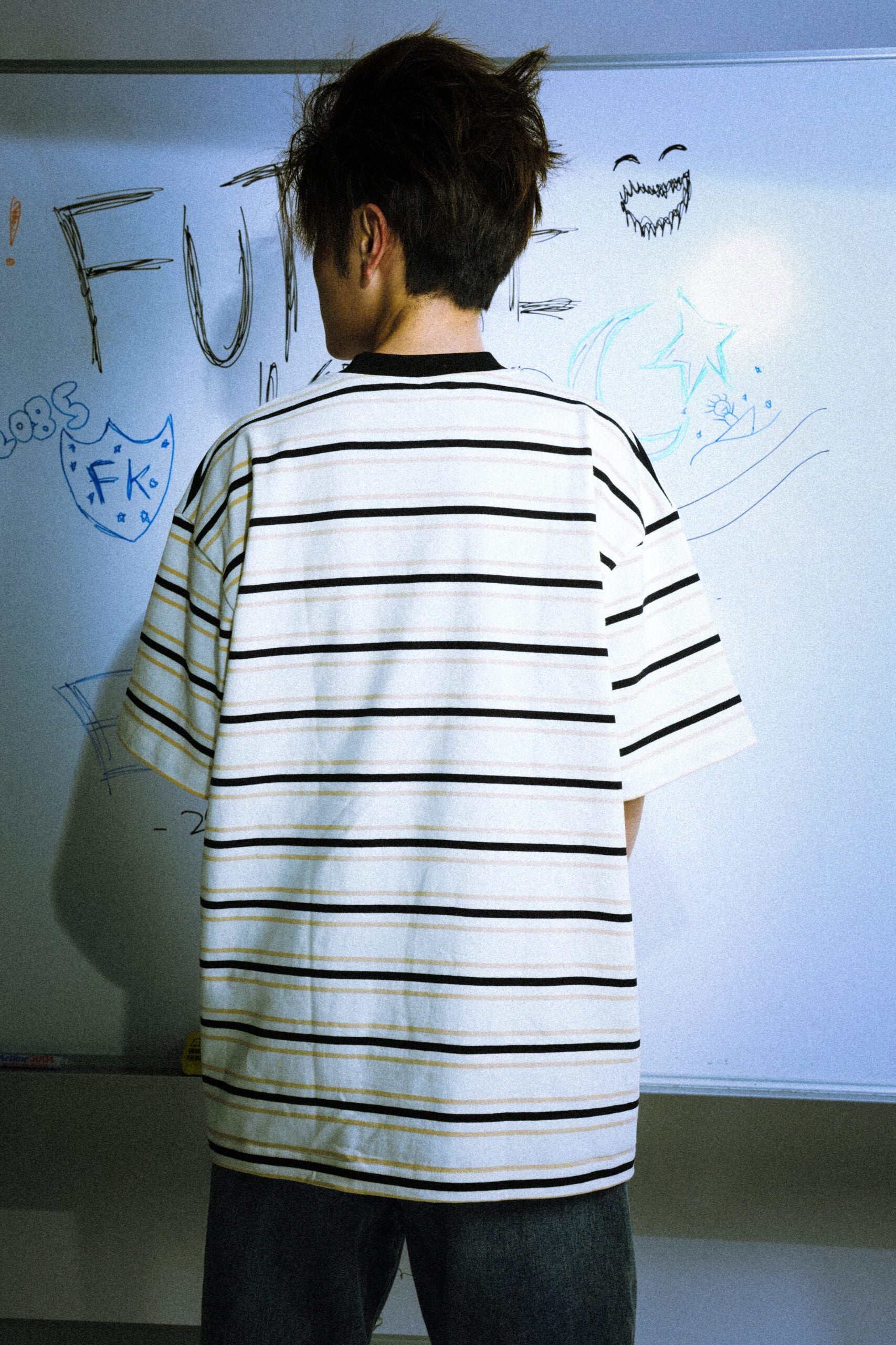 Social Test Stripes Tee Black