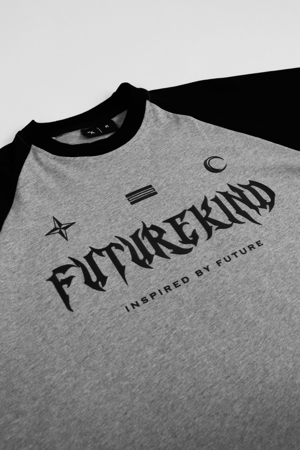 Social Test Retro Melange Tee Black