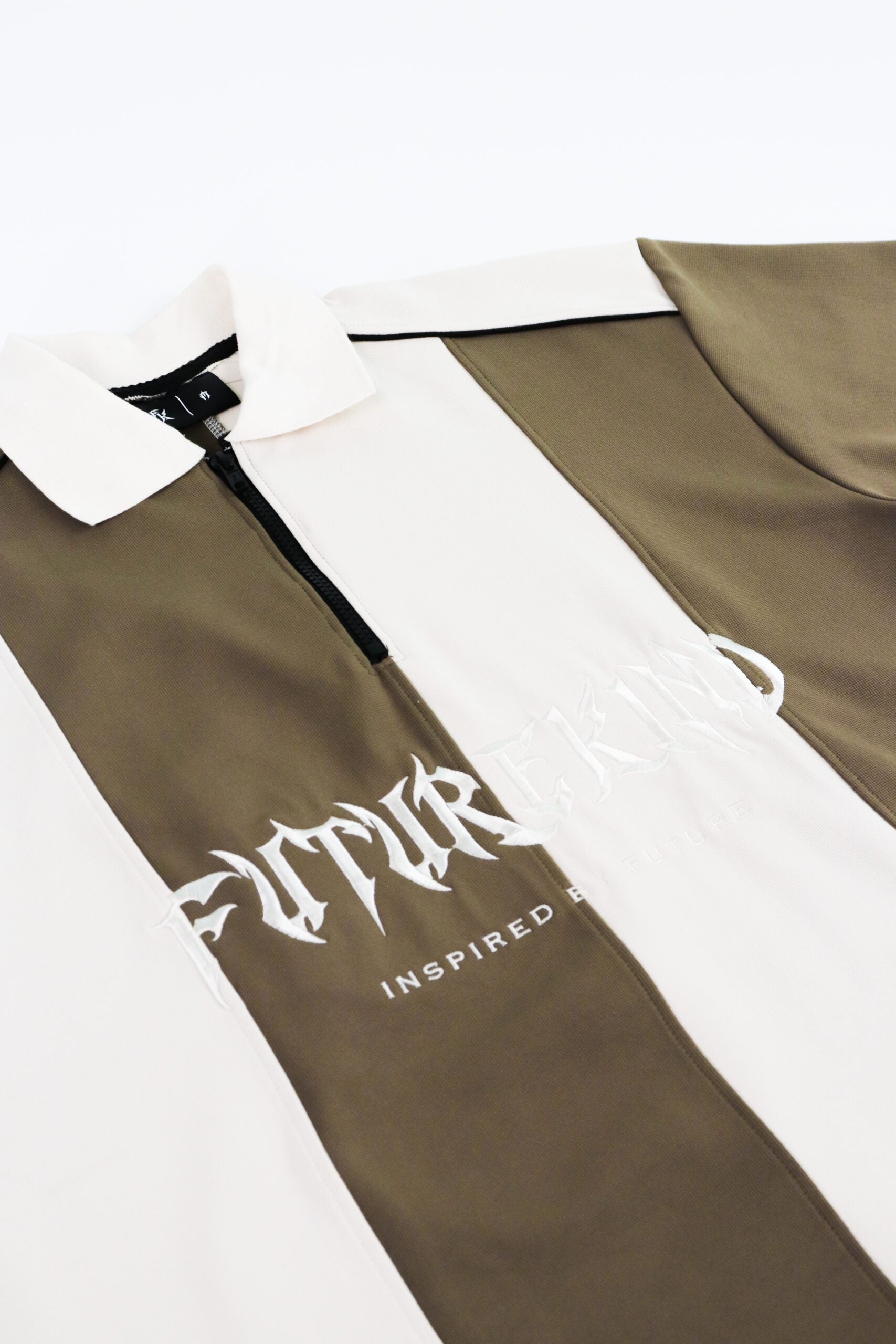 Social Test Embroidery Polo Shirt Khaki