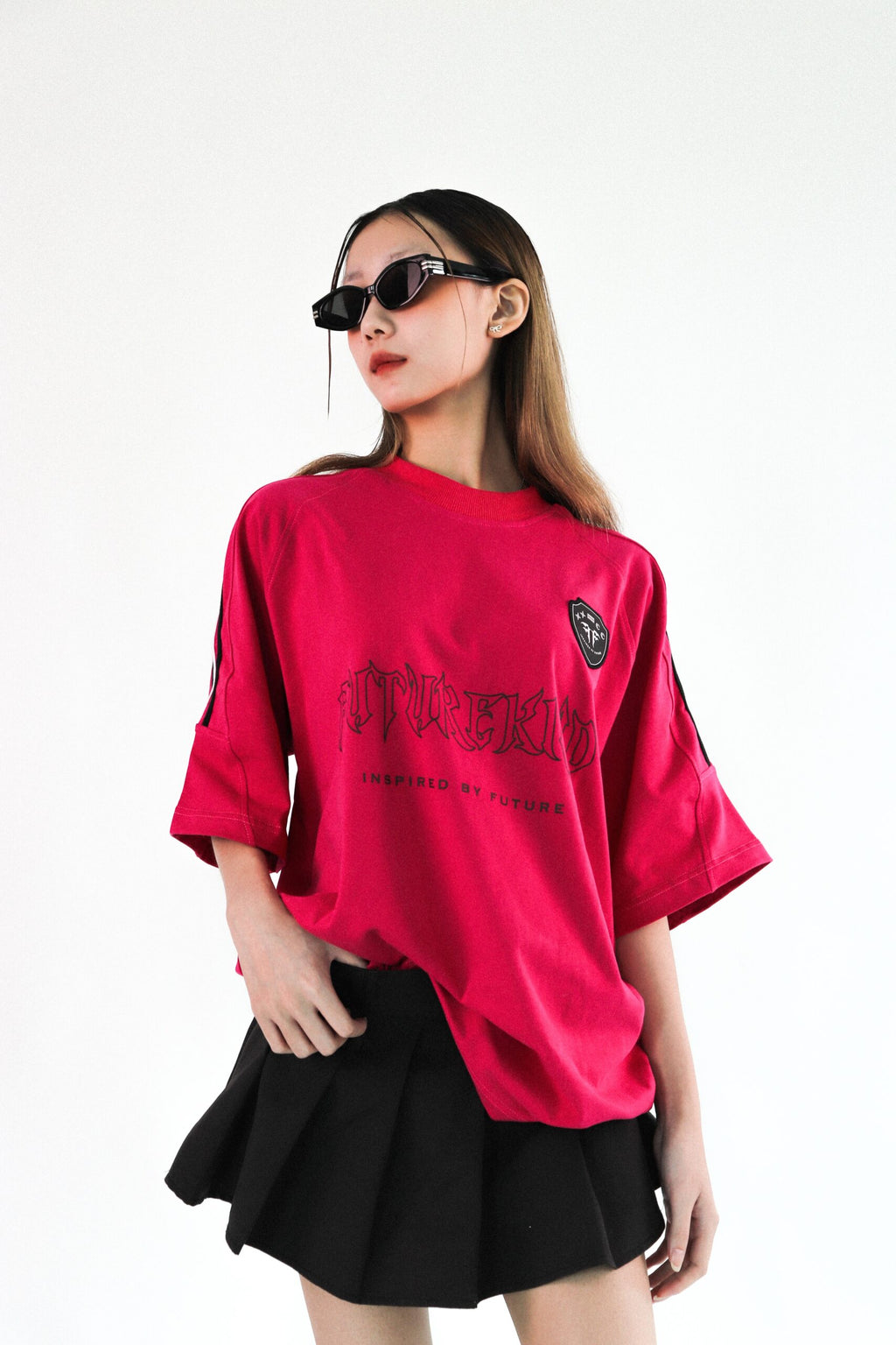 Trap ERA Badges Logo Tee Magenta