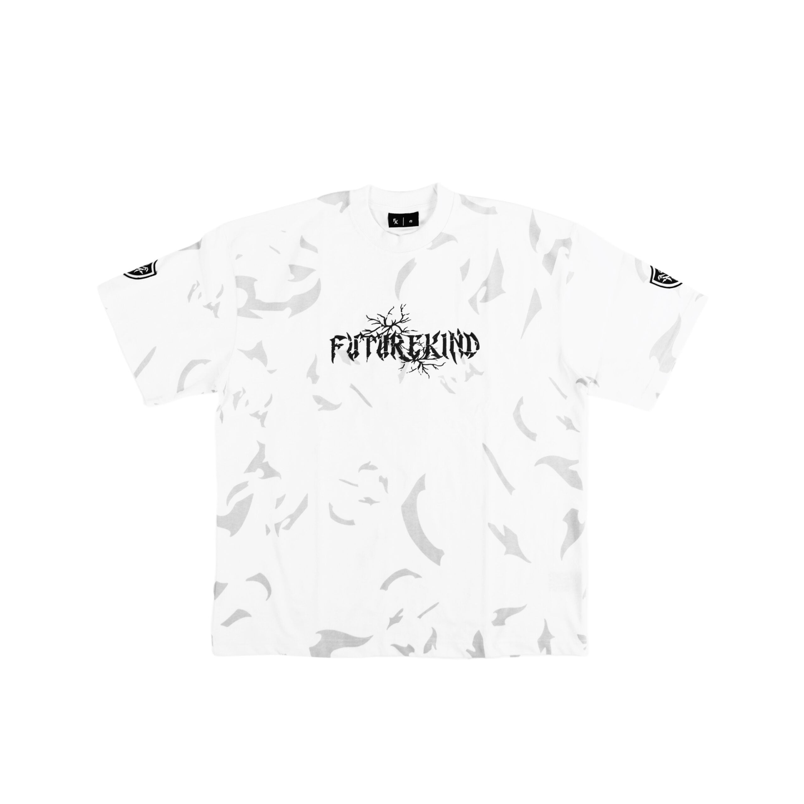Time Crack Double Badges Tee White