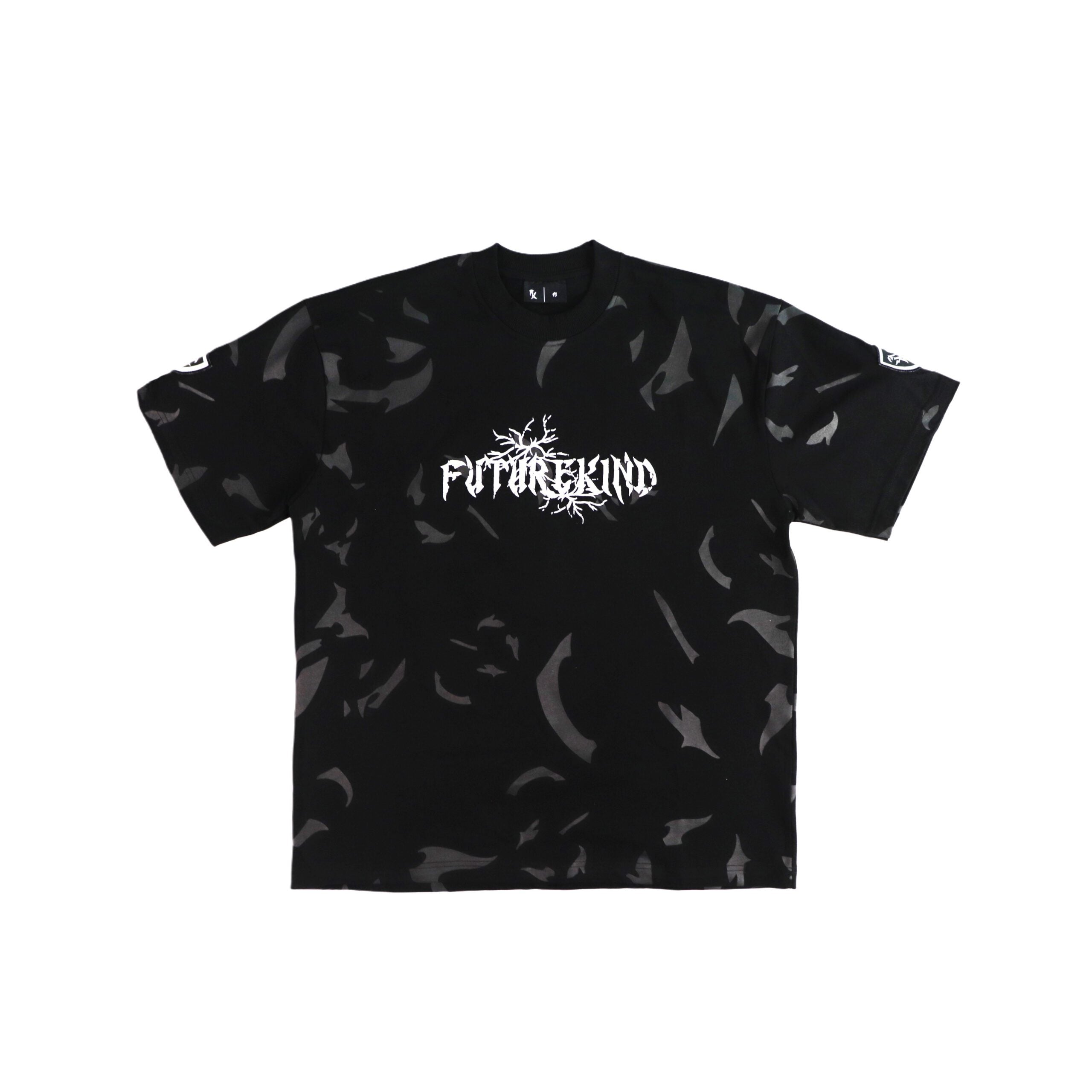 Time Crack Double Badges Tee Black