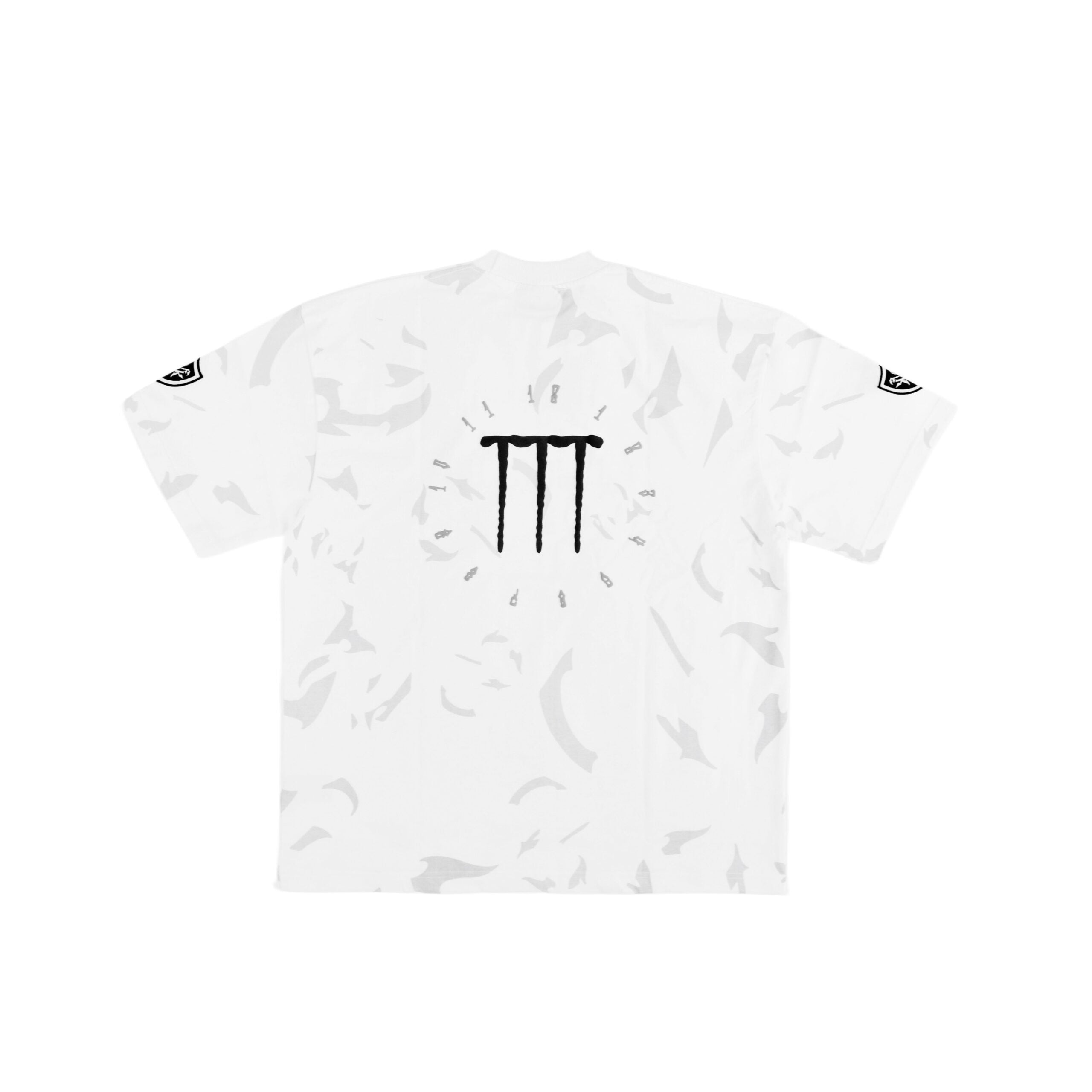 Time Crack Double Badges Tee White