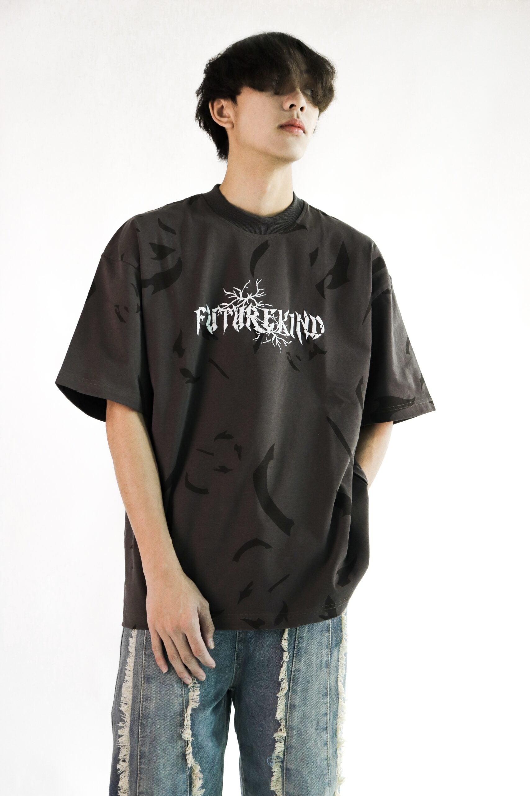 Time Crack Essential Tee Grey