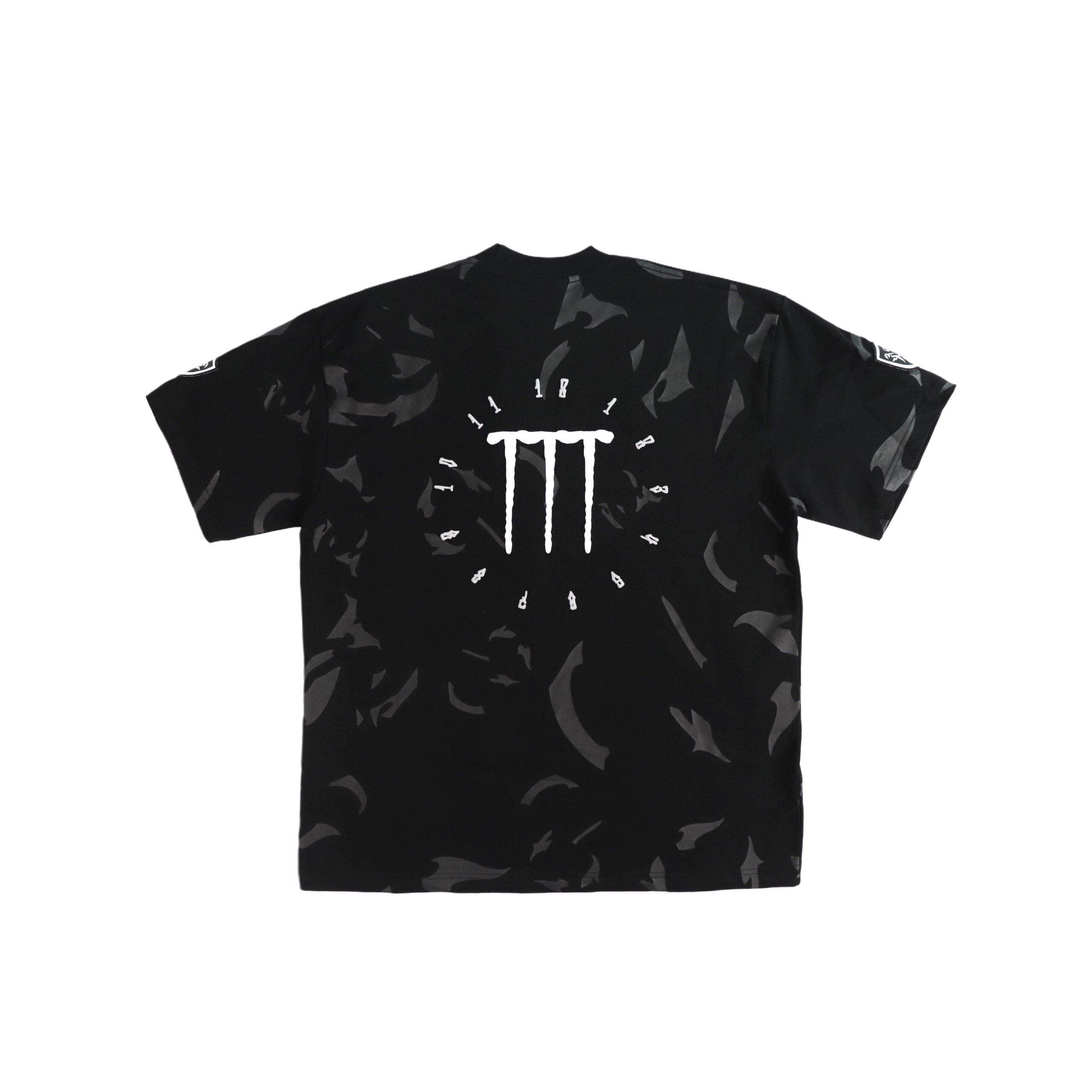 Time Crack Double Badges Tee Black