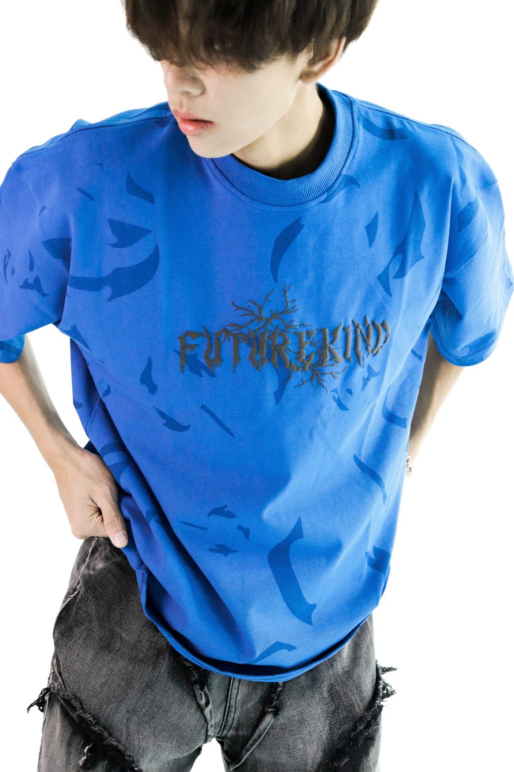 Time Crack Essential Tee Blue