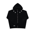 WBB25 : Quad Zipped Up Hoodie Black