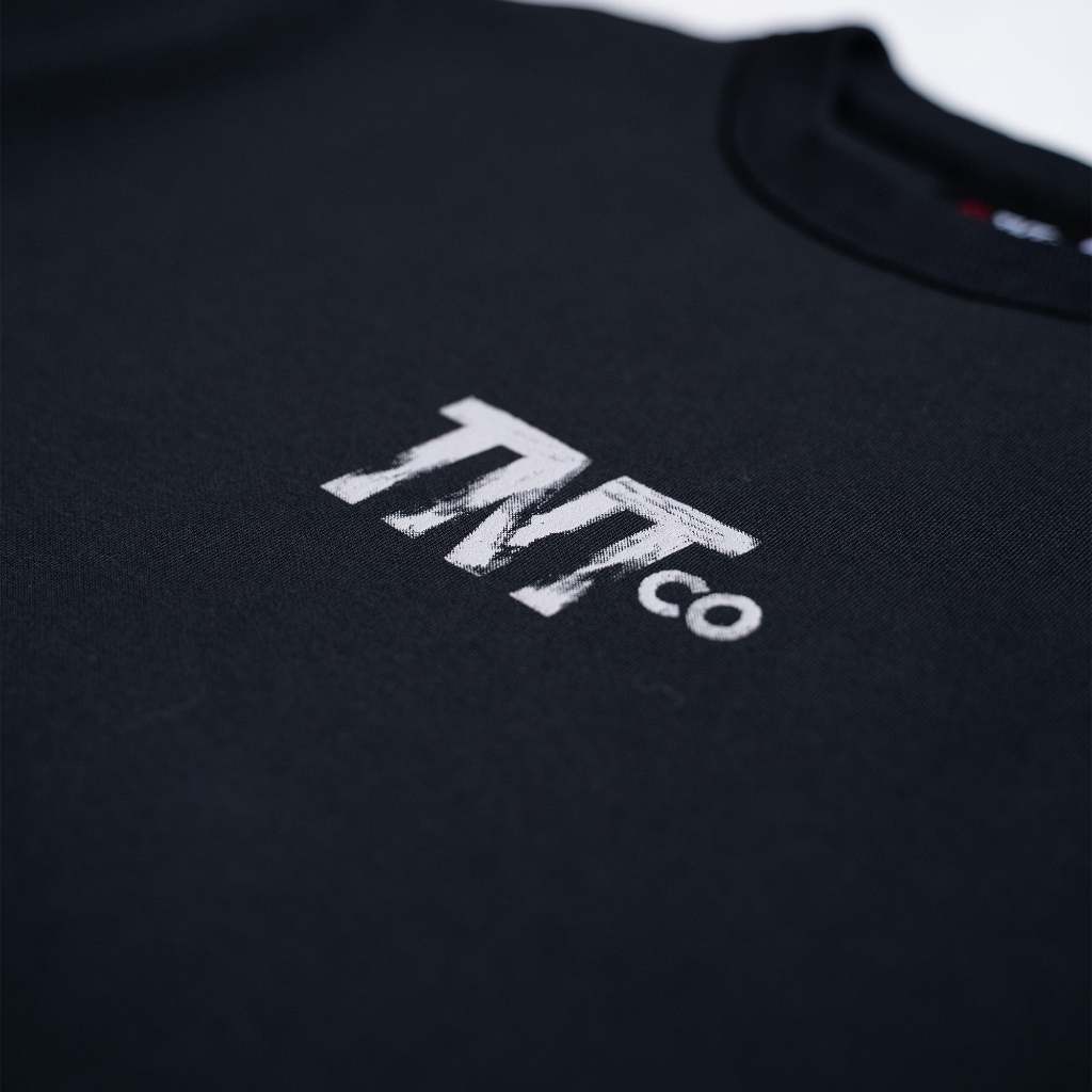 Textured Logo Tee Black