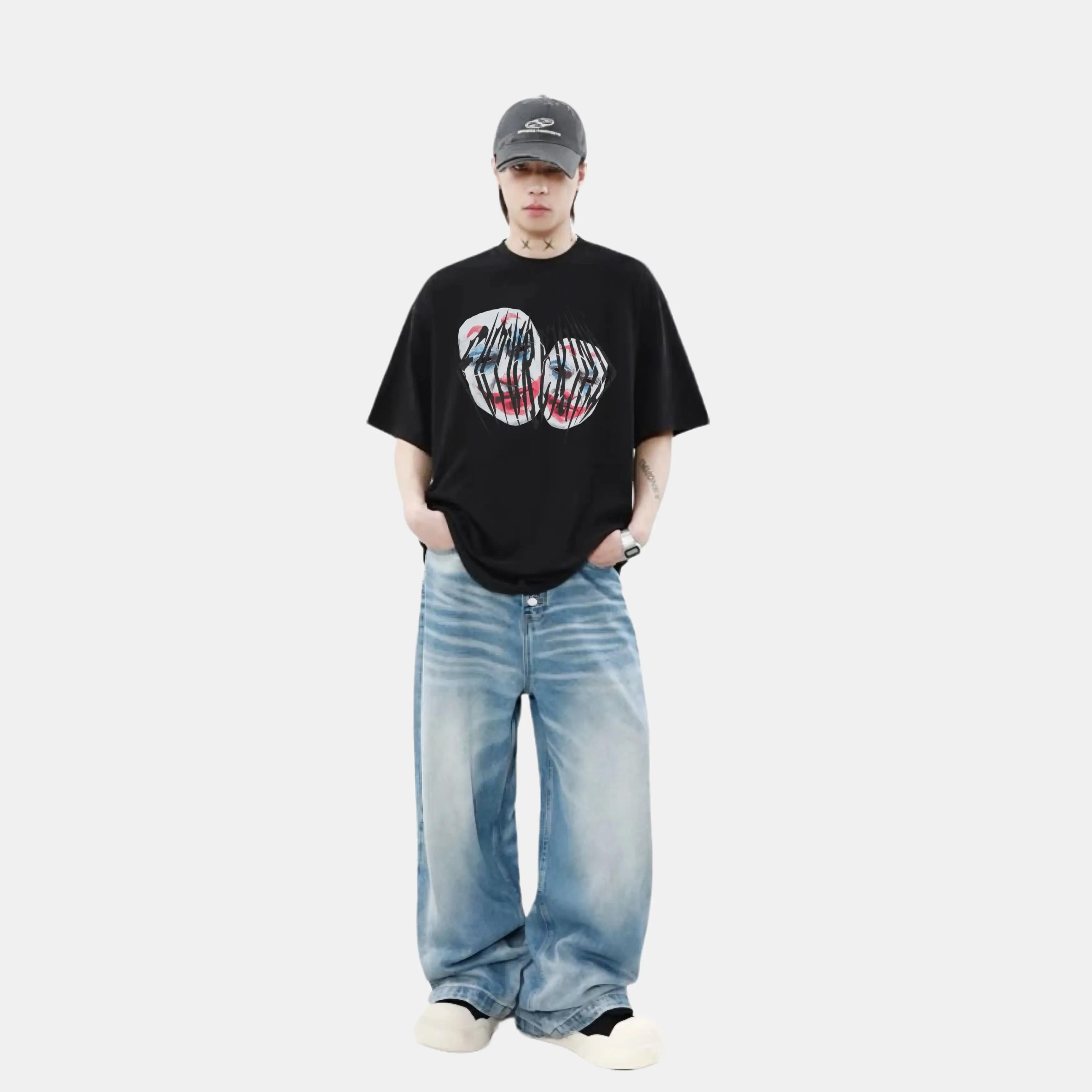Human Kind Two Face Tee Black