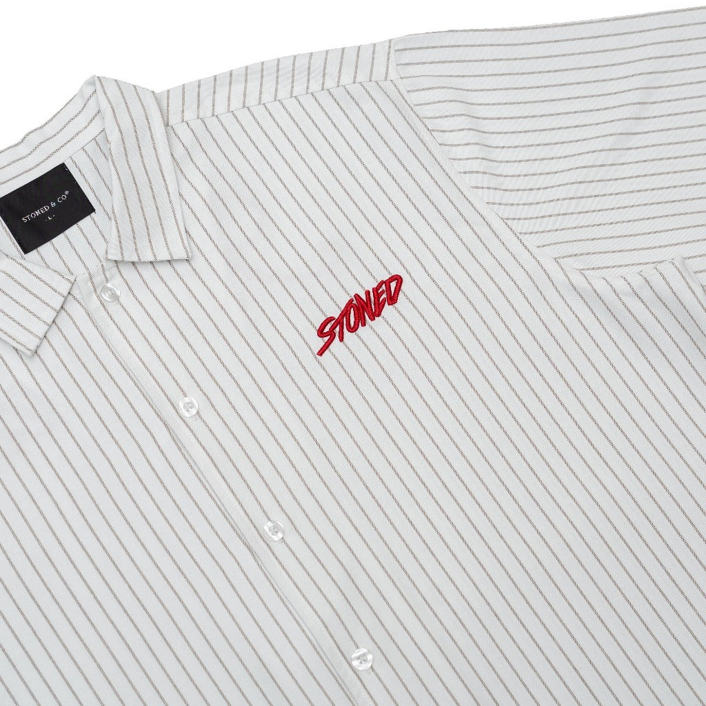 EOT : Stripe Shirt S/S White