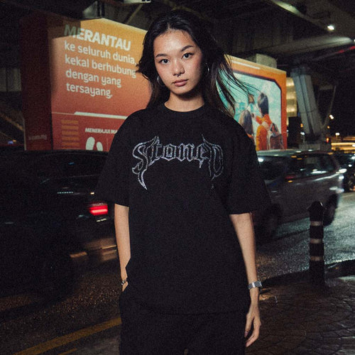 ATC : Conspiracy Rhinestone Tee Black