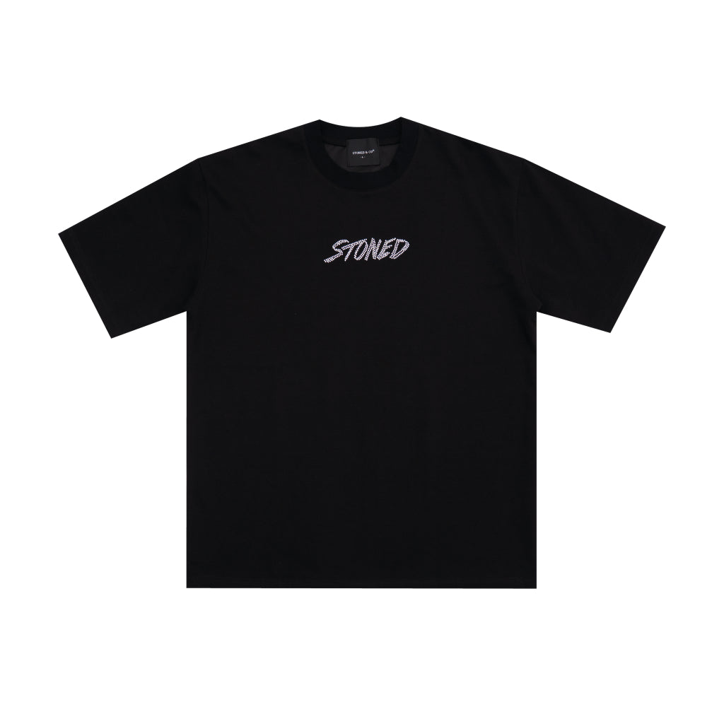ATC : Genetic Hexagon Rhinestone Tee Black