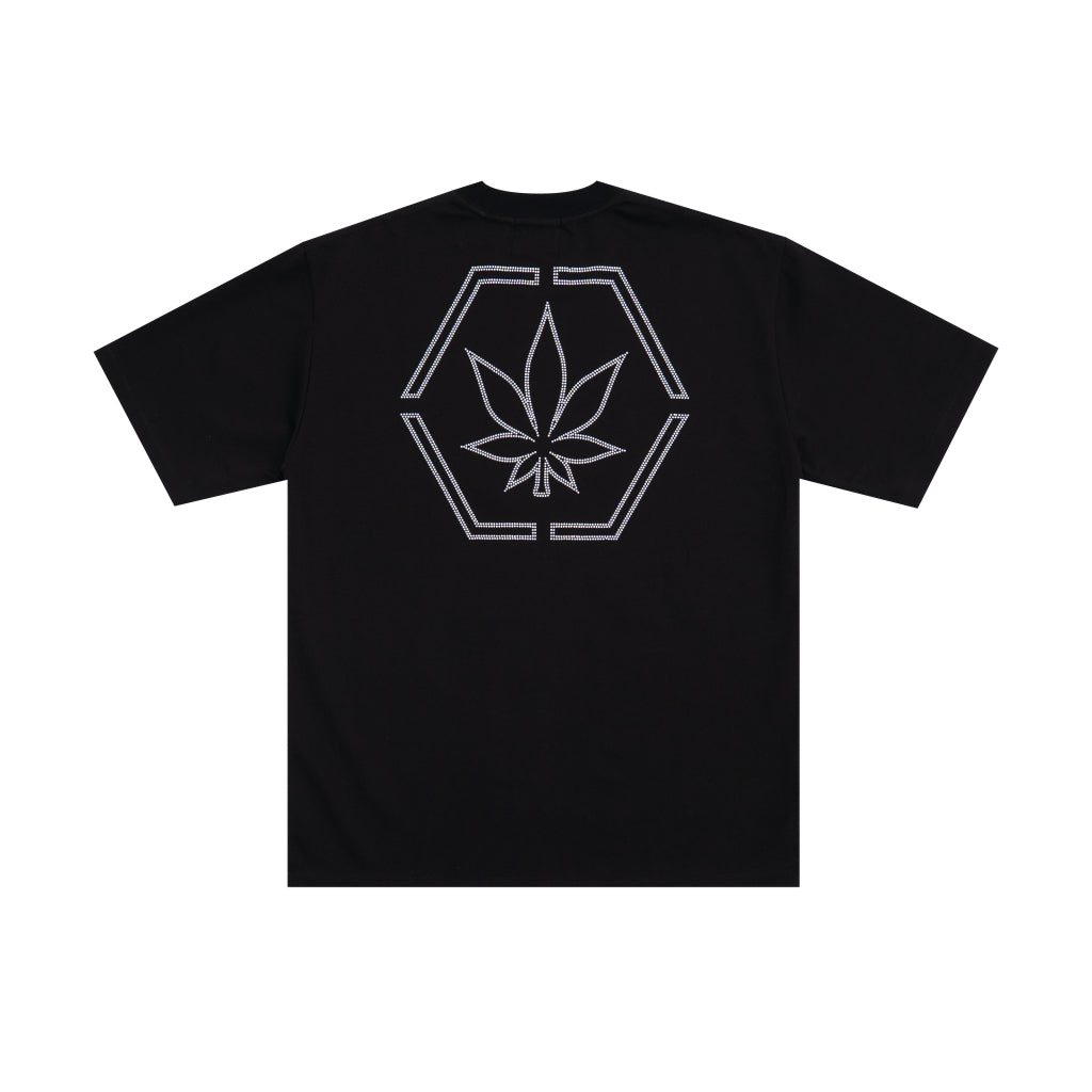 ATC : Genetic Hexagon Rhinestone Tee Black