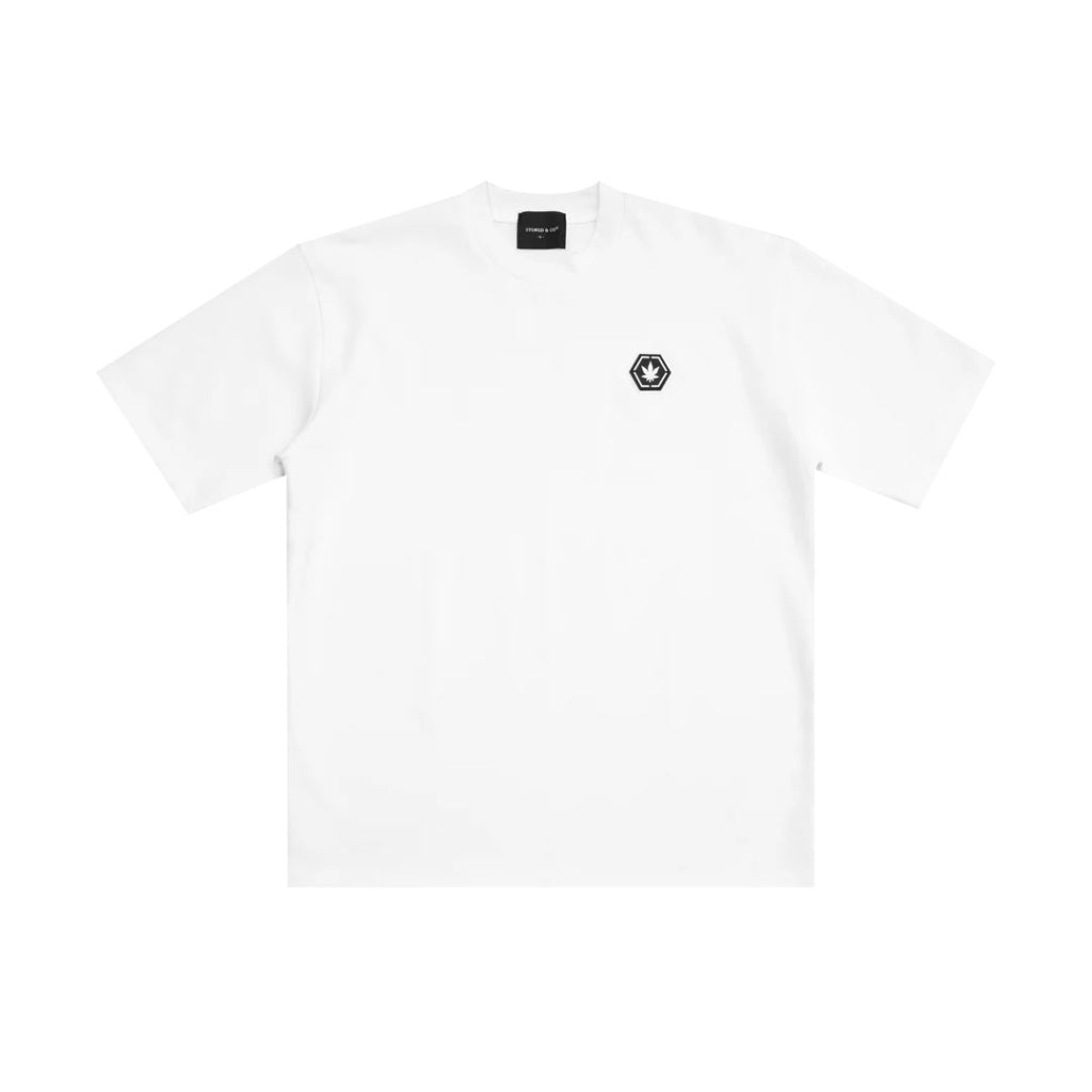 Stoned&Co Basic : Hexagon Patch Tee White