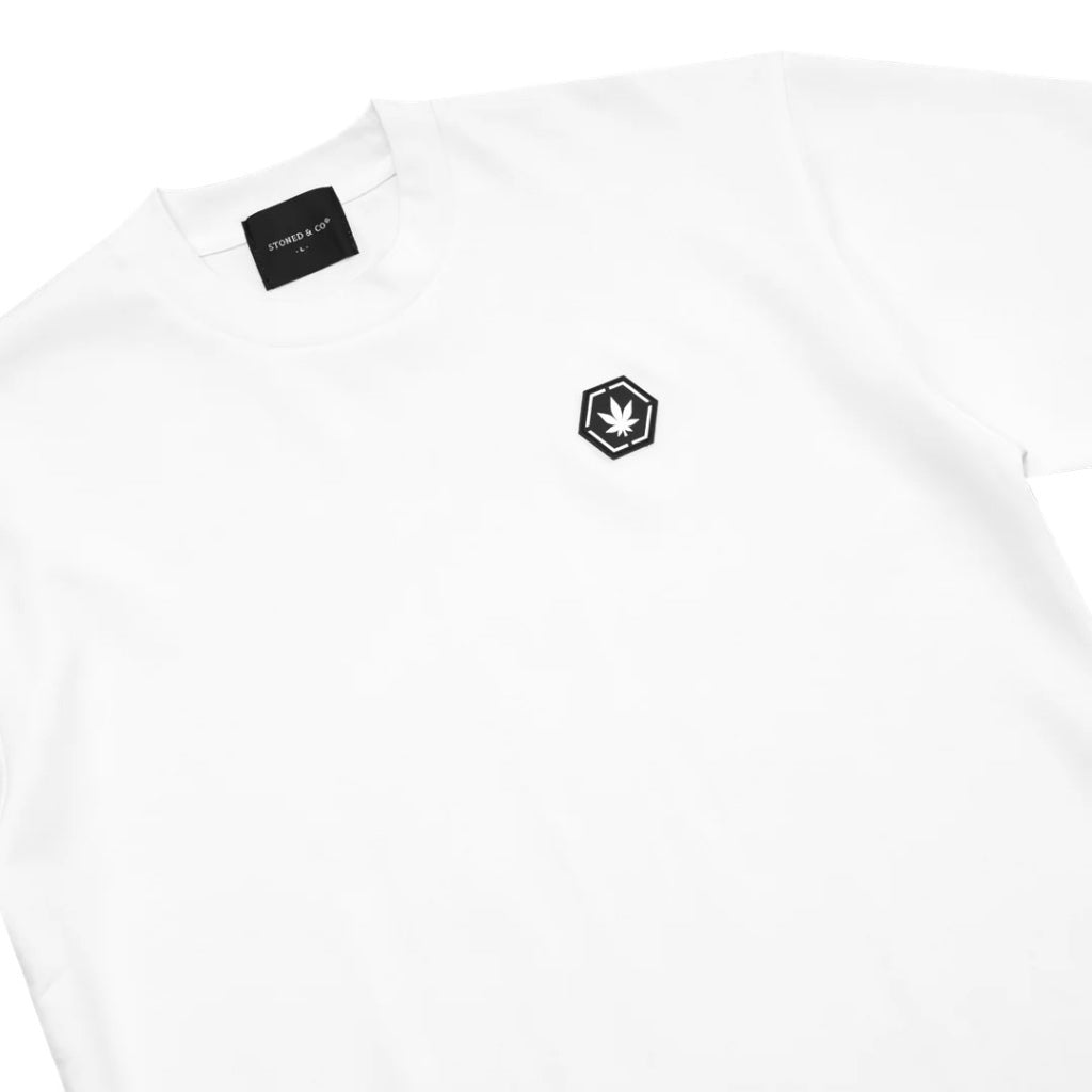 Stoned&Co Basic : Hexagon Patch Tee White