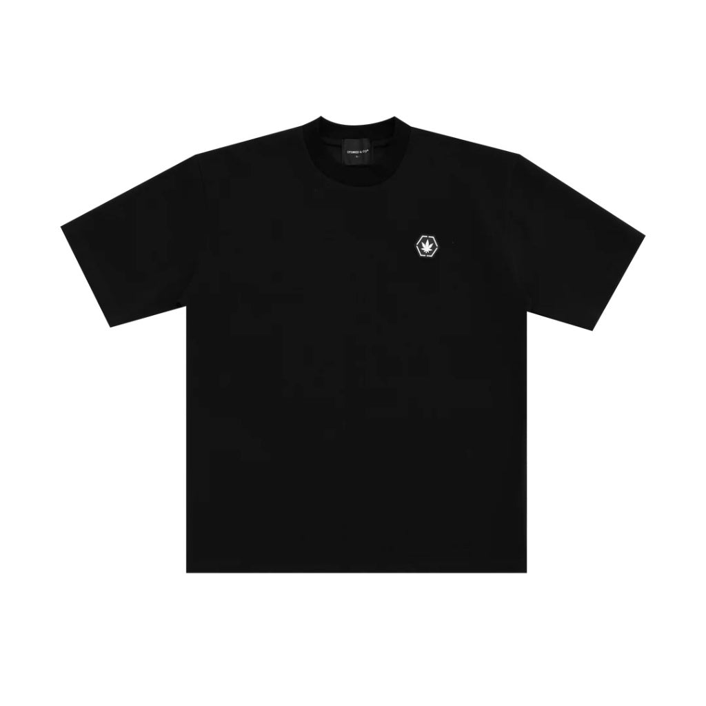 Stoned&Co Basic : Hexagon Patch Tee Black