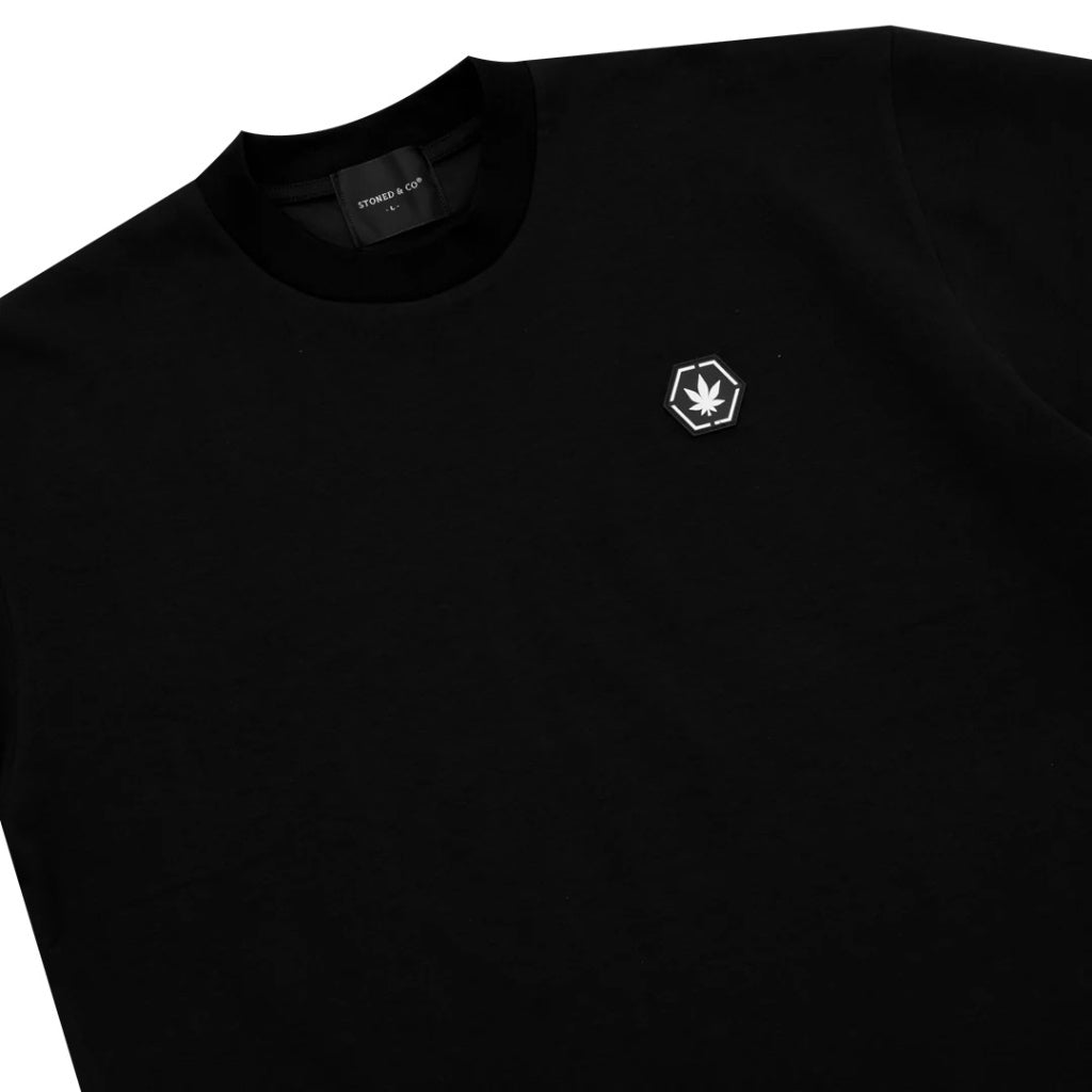 Stoned&Co Basic : Hexagon Patch Tee Black