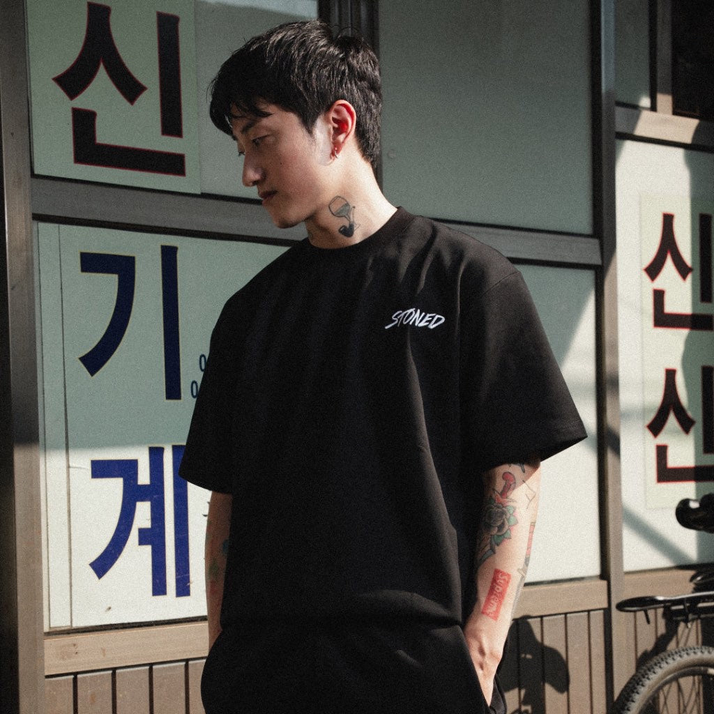Stoned&Co Basic : Genetic Logo Tee Black