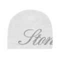 Stoned&Co ATC : Cursive Beanie White