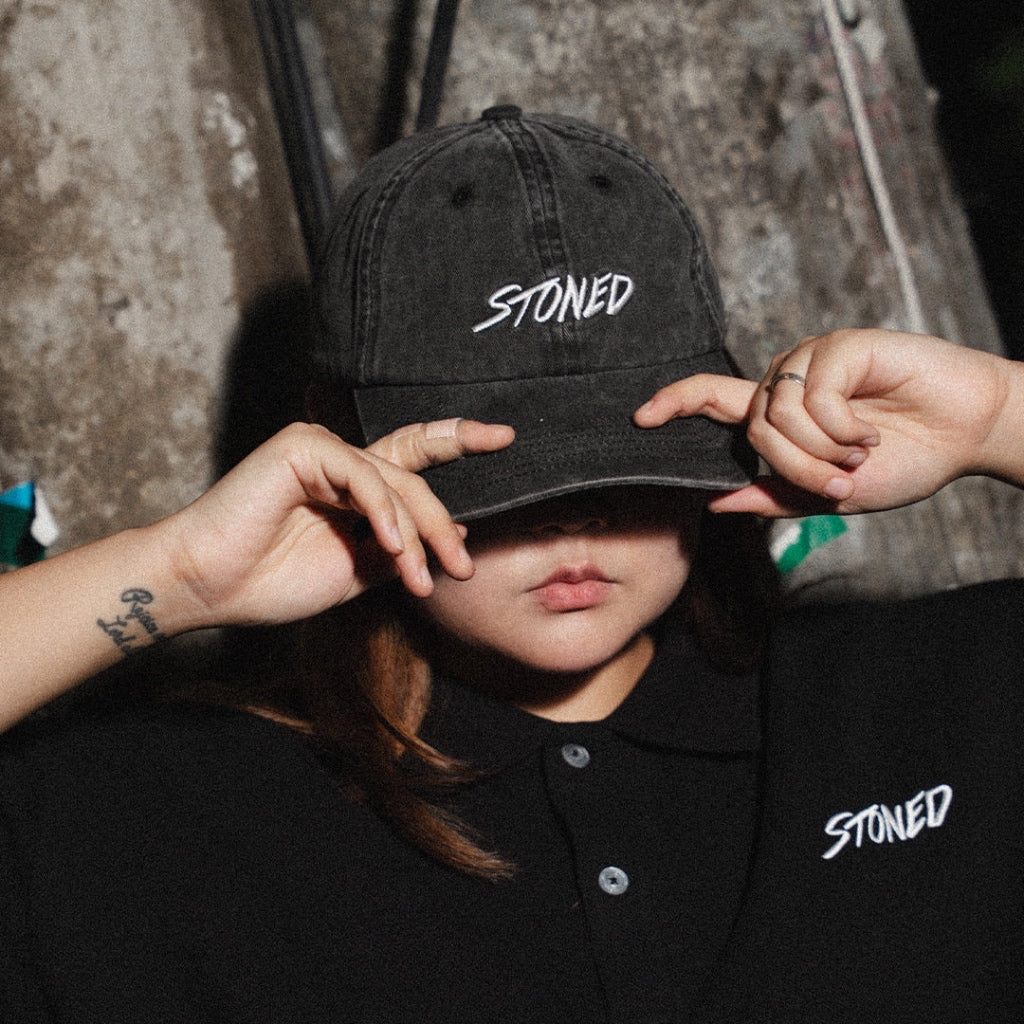 Stoned&Co Basic : Genetic Wash Dad Cap Black