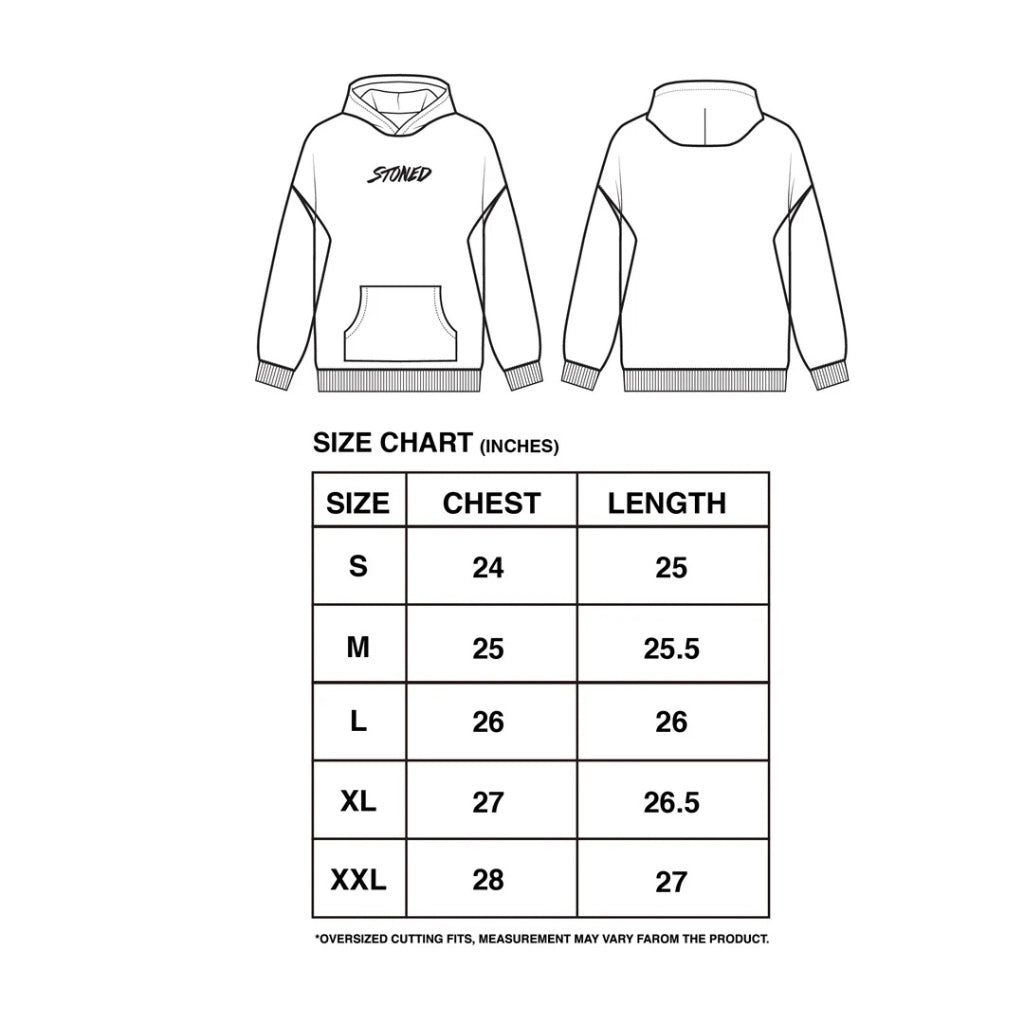 Stoned&Co Basic : Genetic Boxy Hoodie Black