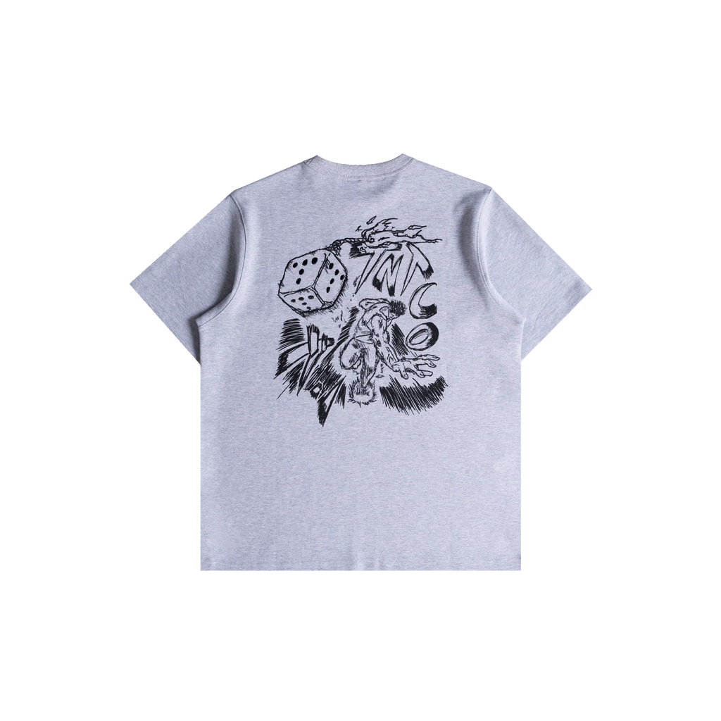 Flame Dice Tee Grey