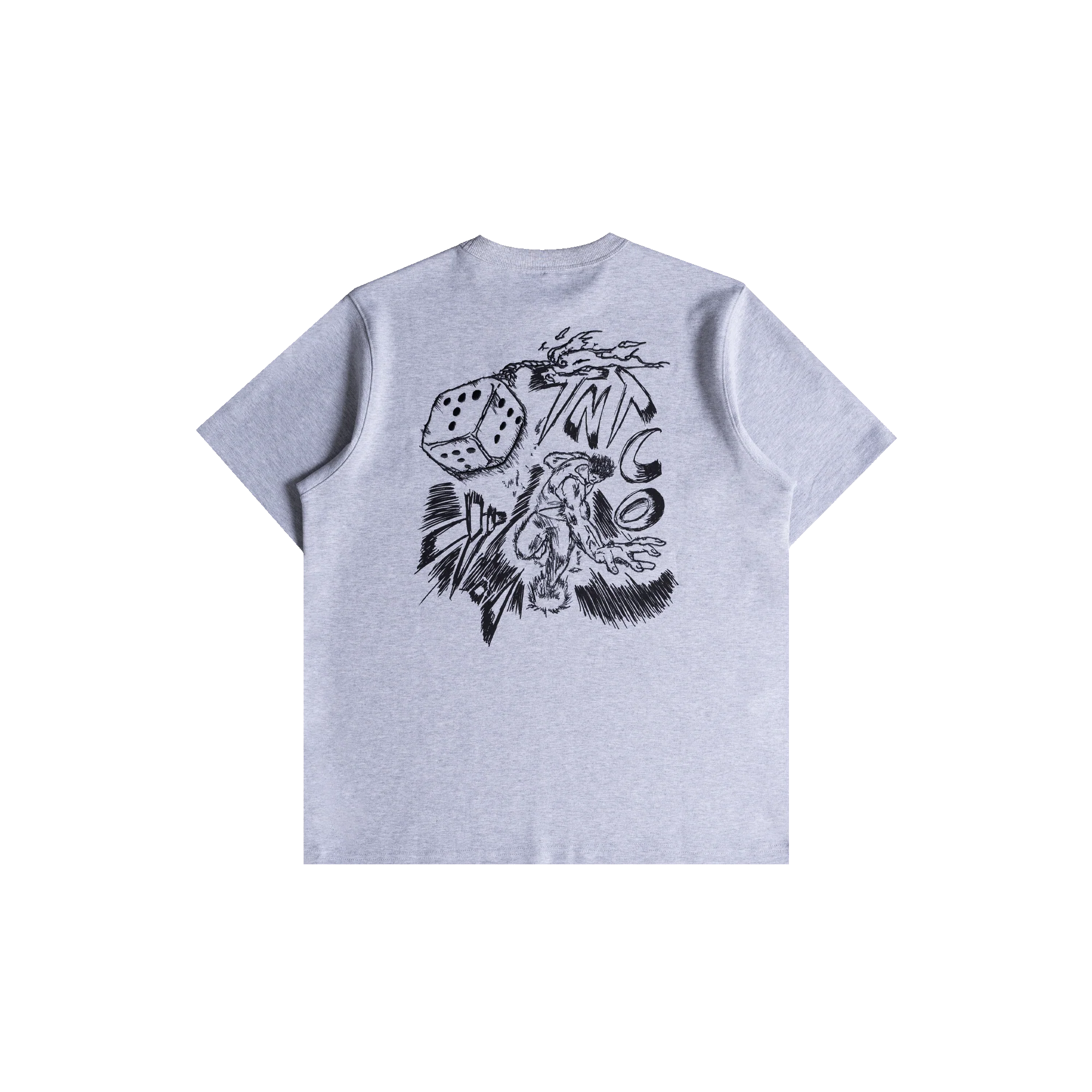 Flame Dice Tee Grey