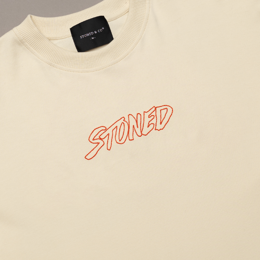 Dark Horse : Twin Horses Tee Beige