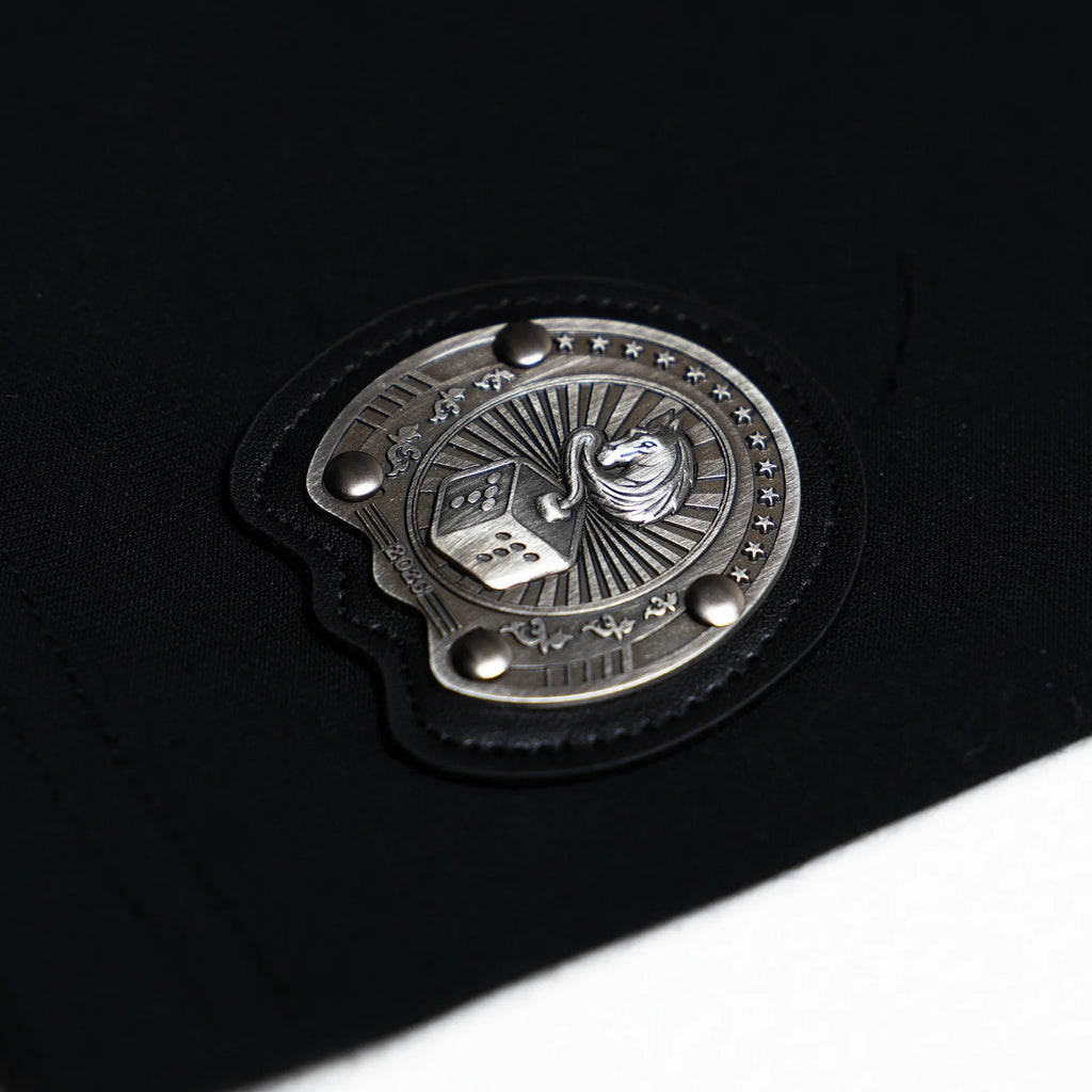 Side Horse Tee (Black on Black)