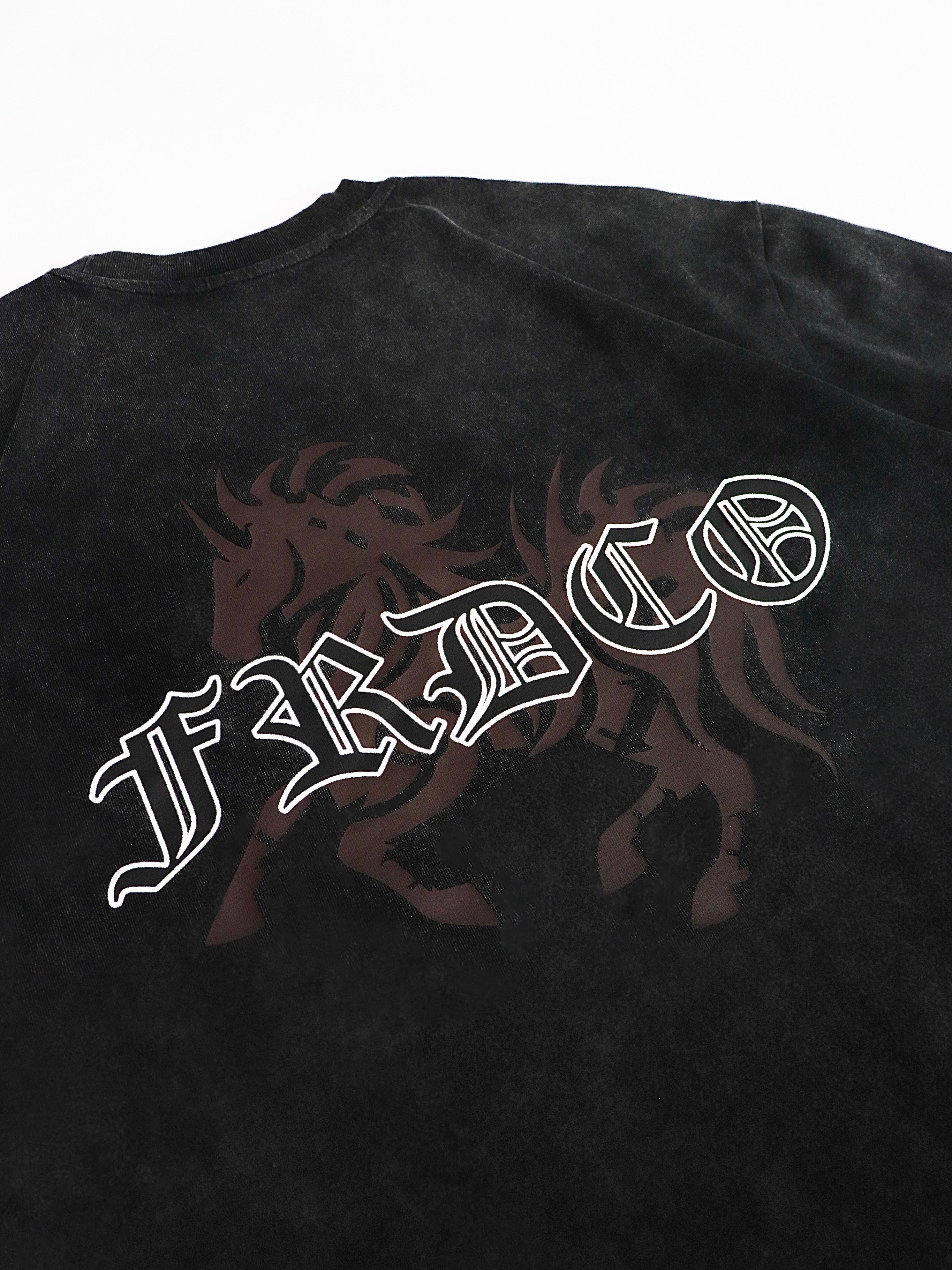 Horse EMP Washed Tee Black