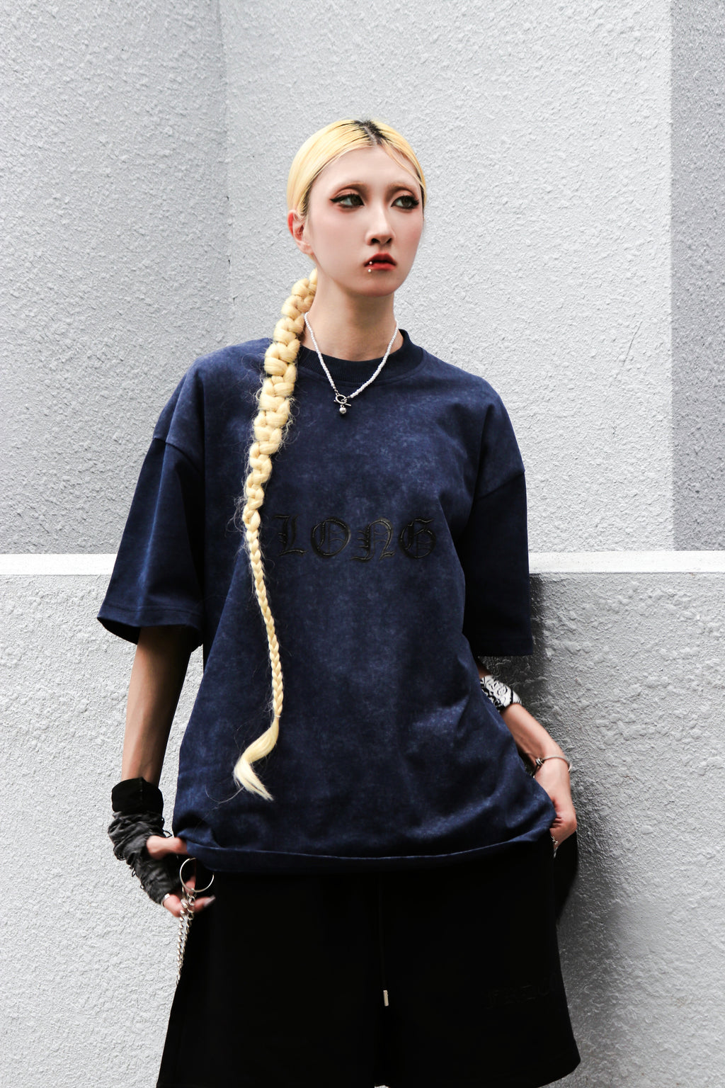 Dark Dragon Stoned Wash Tee Blue