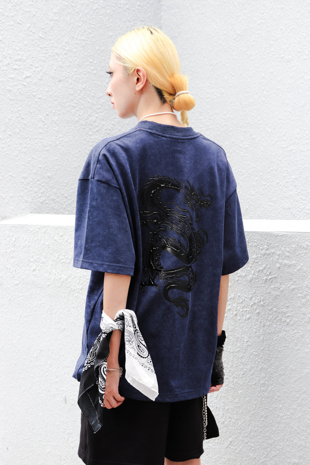 Dark Dragon Stoned Wash Tee Blue