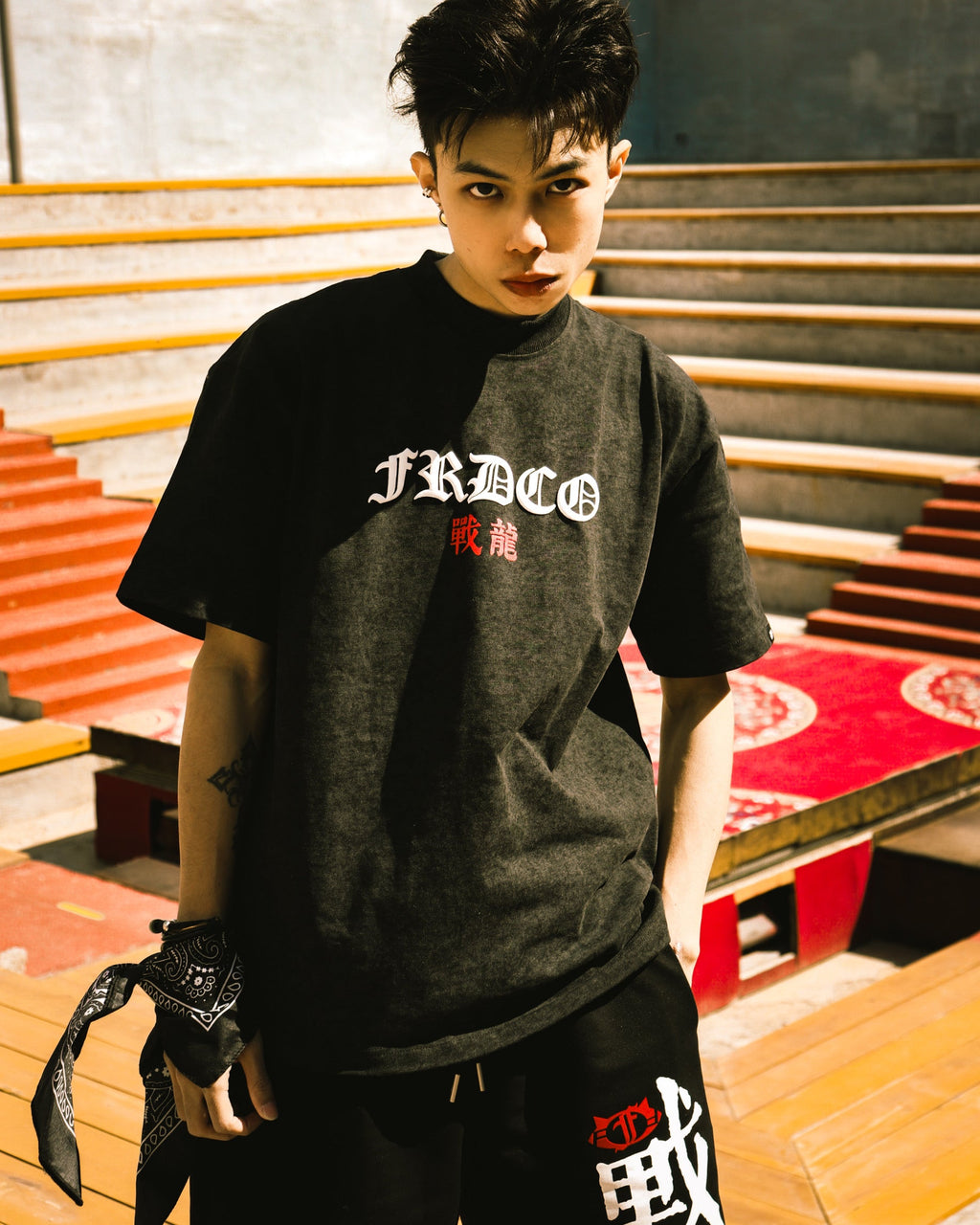 Battle Dragon Washed Tee Black