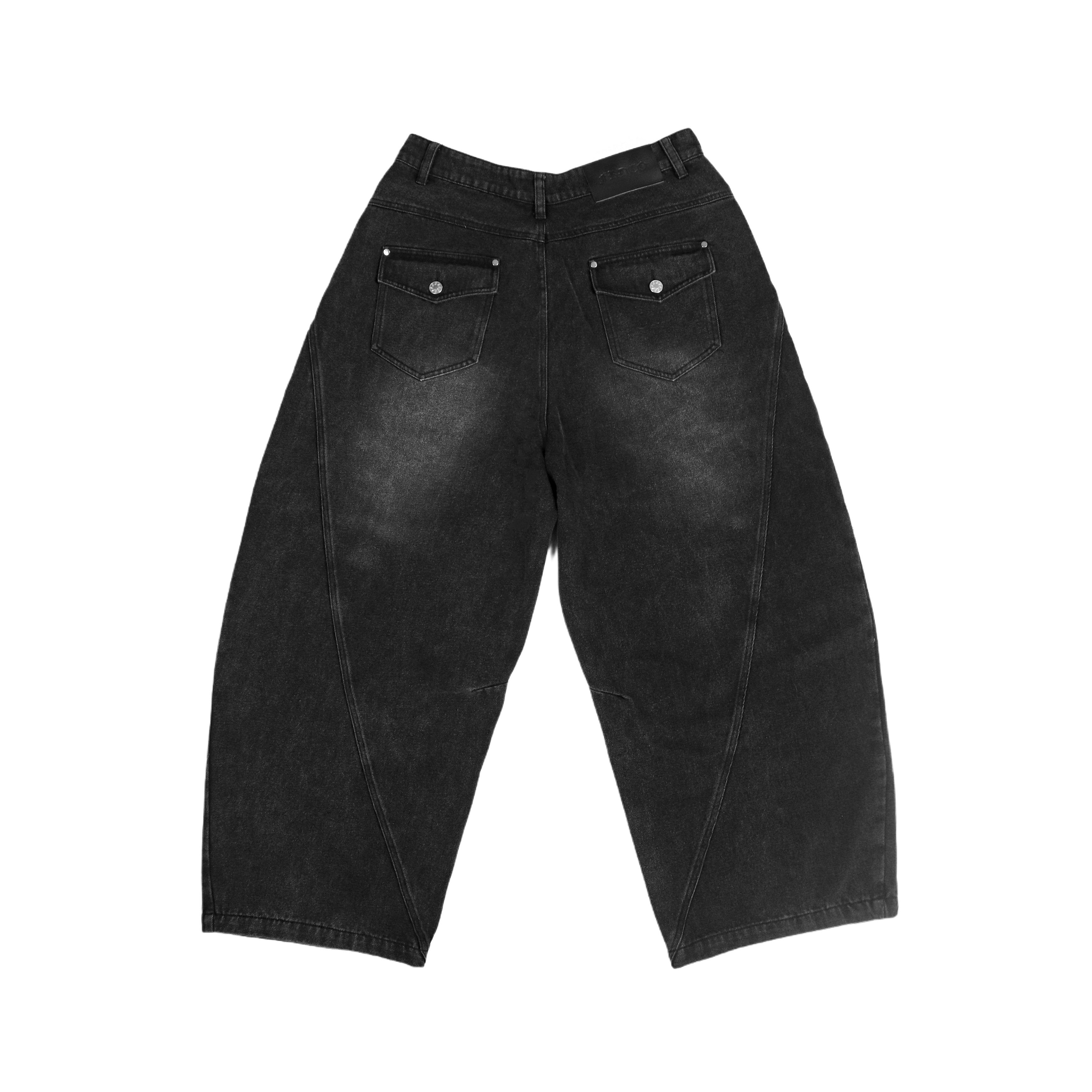 Aura Curved Jeans Black