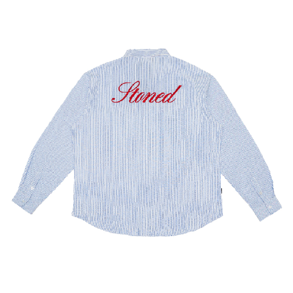 Blessed25 : Stripe L/S Shirt Blue
