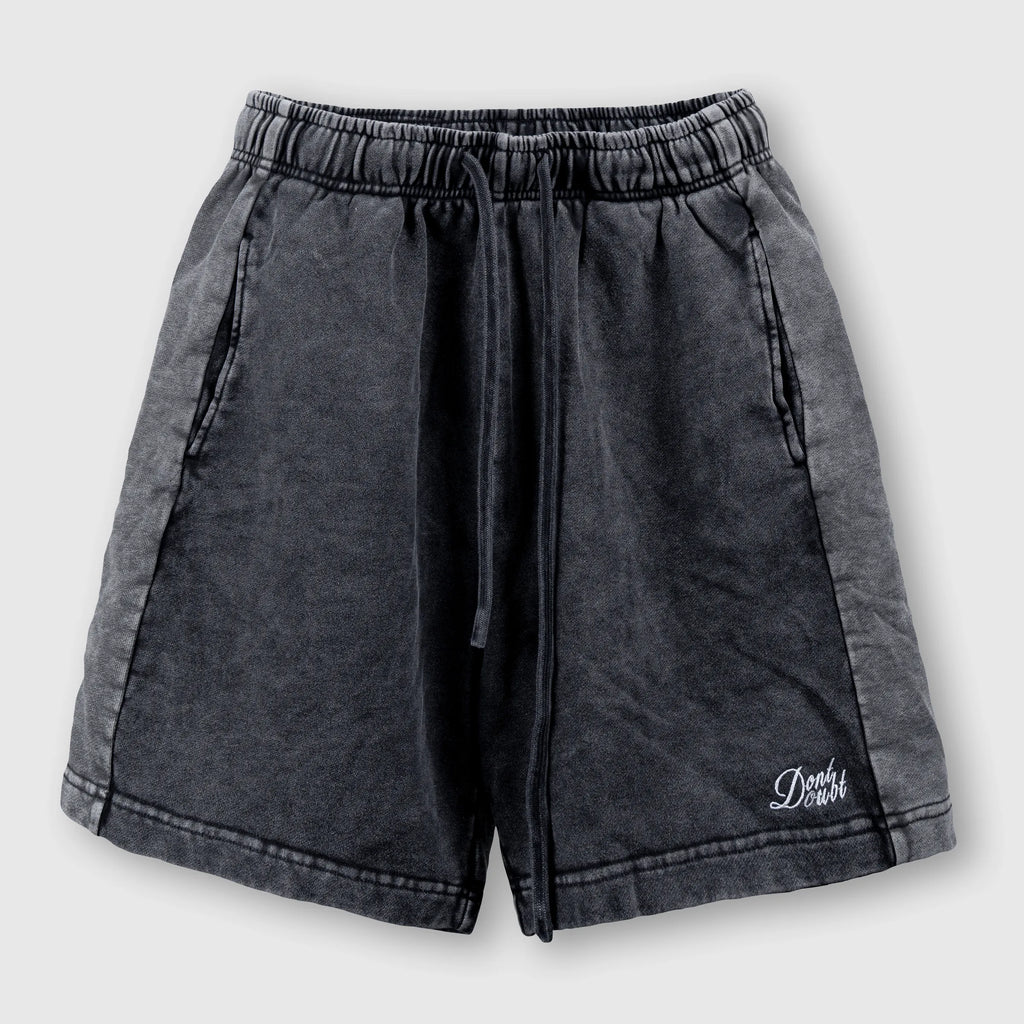 ID Patch Washed Shorts Black