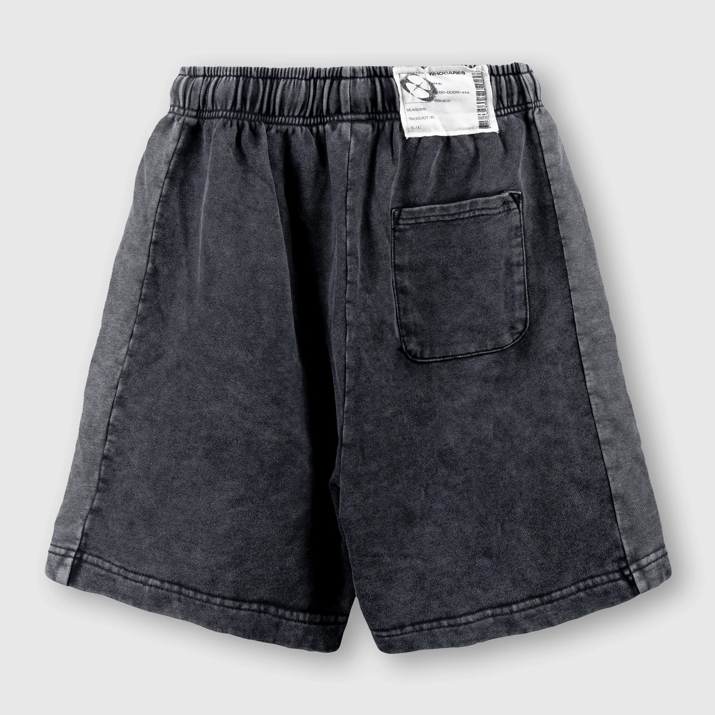 ID Patch Washed Shorts Black